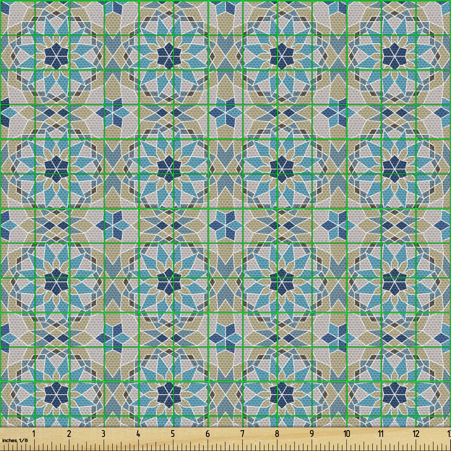 Ambesonne Oriental Pattern Fabric by the Yard Decorative Upholstery Home Accents - Picture 42 of 161