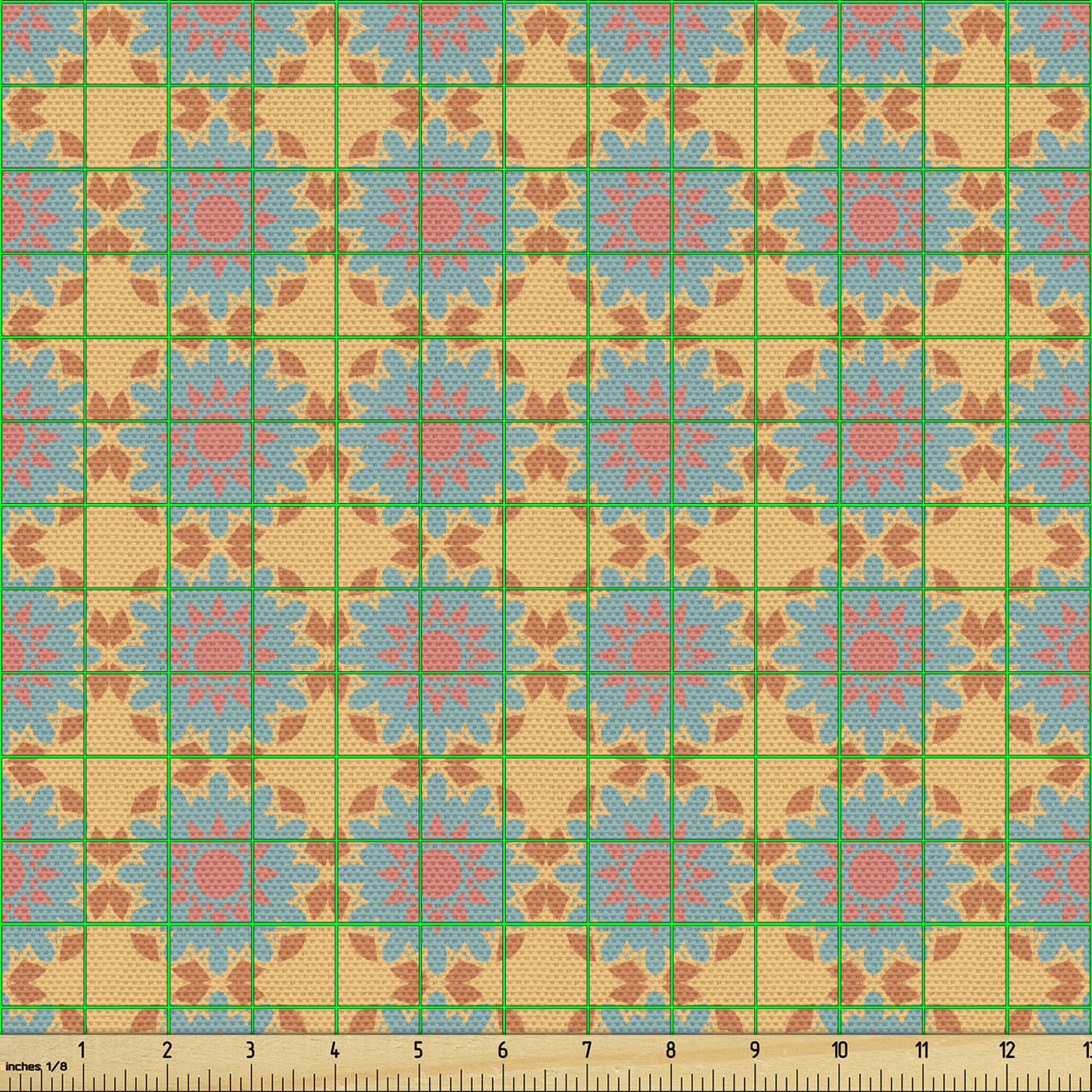 Ambesonne Oriental Pattern Fabric by the Yard Decorative Upholstery Home Accents - Picture 66 of 161