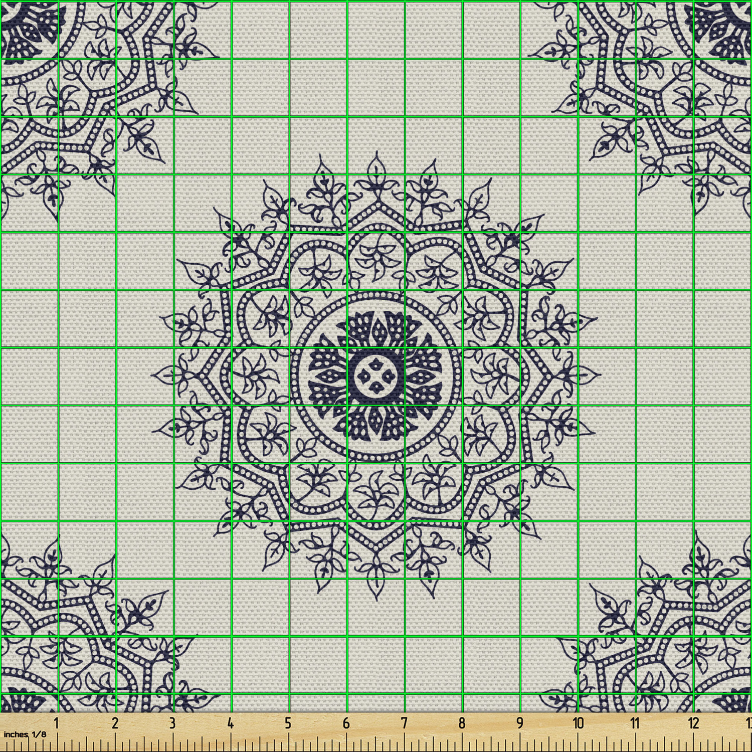 Ambesonne Oriental Pattern Fabric by the Yard Decorative Upholstery Home Accents - Picture 86 of 161