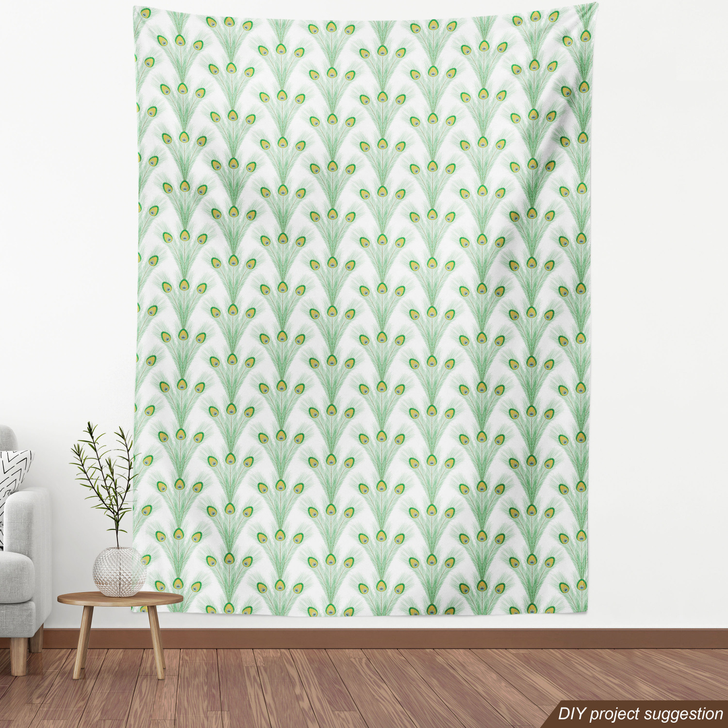 Ambesonne Feather Fabric by the Yard Decorative Upholstery Home Accents - Picture 80 of 160