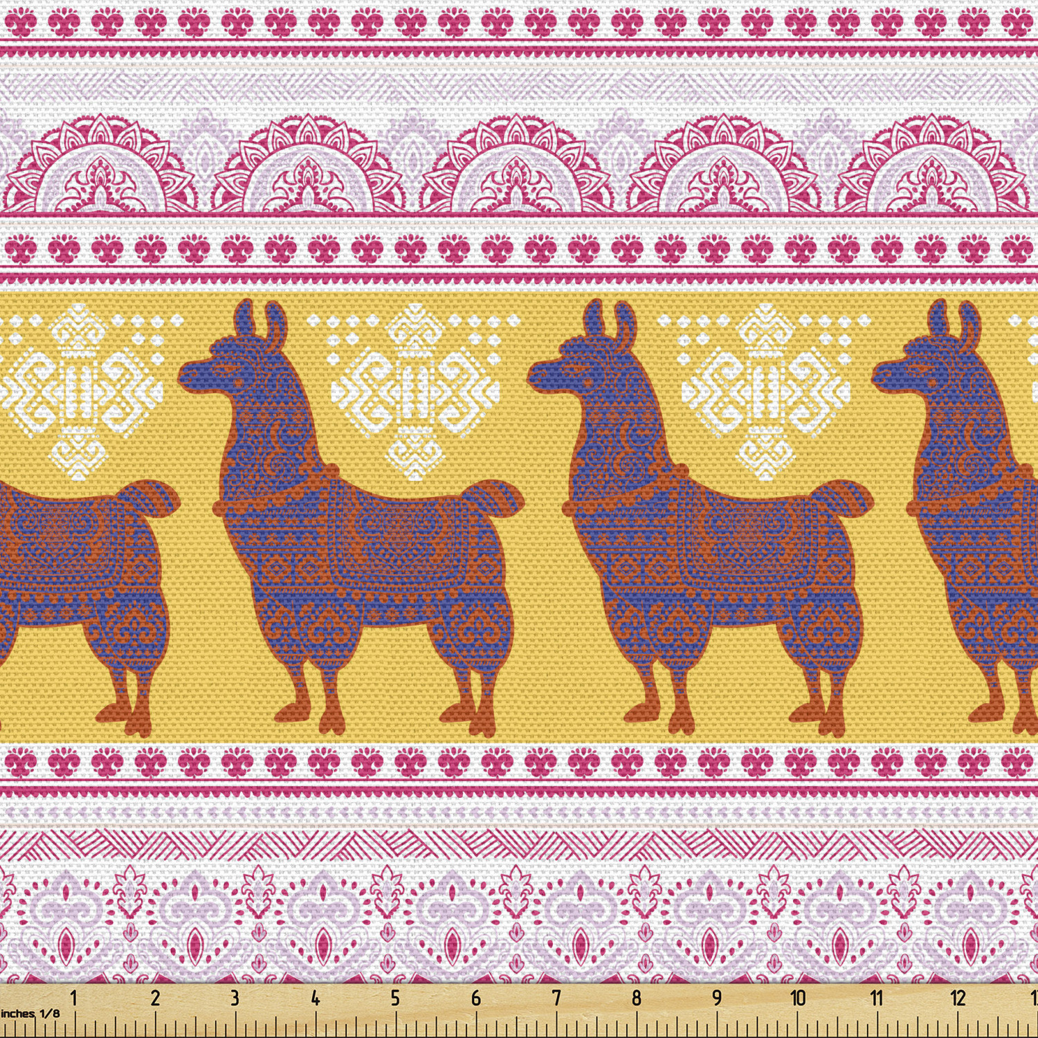 Ambesonne Oriental Pattern Fabric by the Yard Decorative Upholstery Home Accents - Picture 114 of 161
