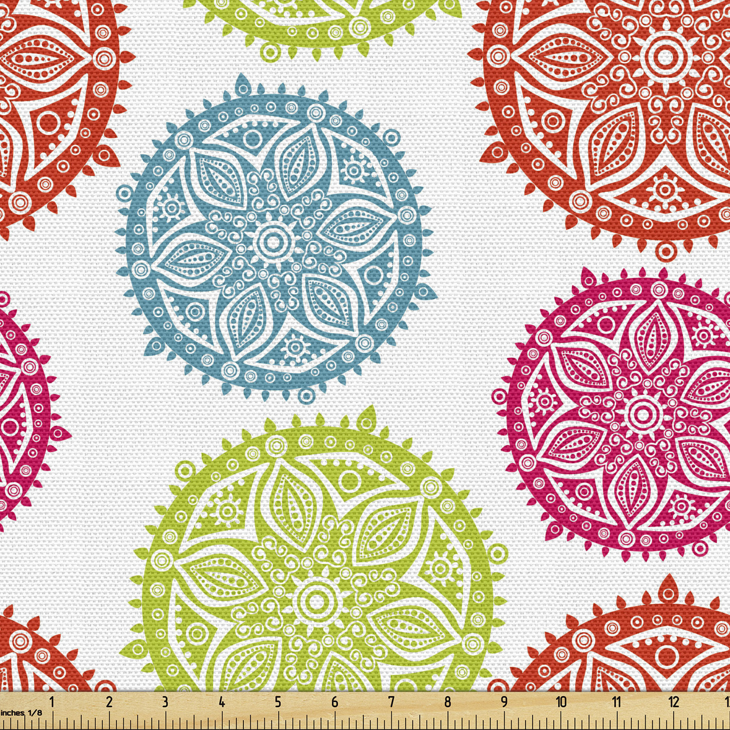 Ambesonne Oriental Pattern Fabric by the Yard Decorative Upholstery Home Accents - Picture 61 of 161