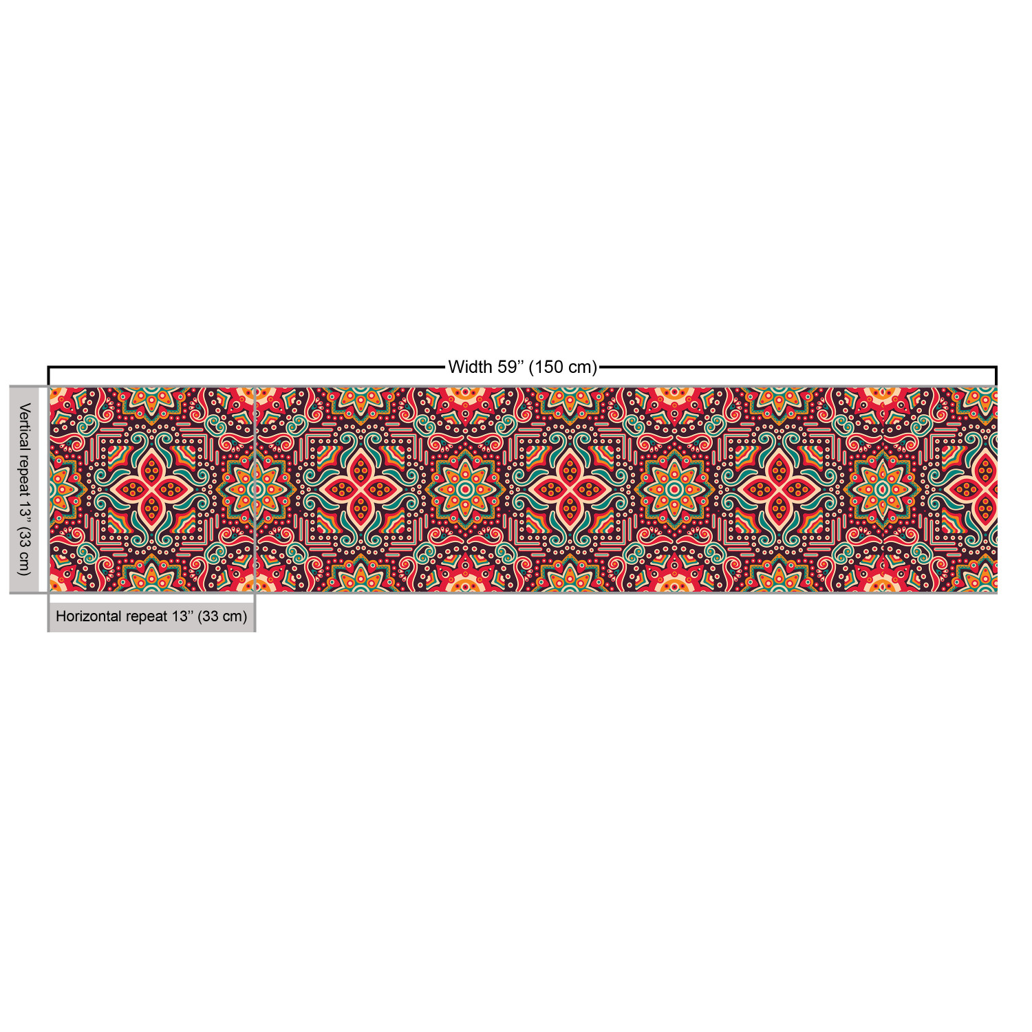 Ambesonne Oriental Pattern Fabric by the Yard Decorative Upholstery Home Accents - Picture 39 of 161