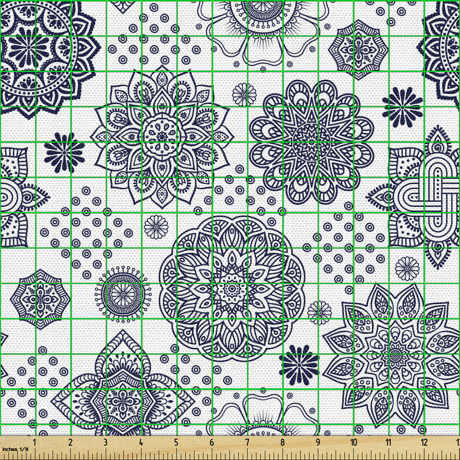 Ambesonne Oriental Pattern Fabric by the Yard Decorative Upholstery Home Accents - Picture 6 of 161
