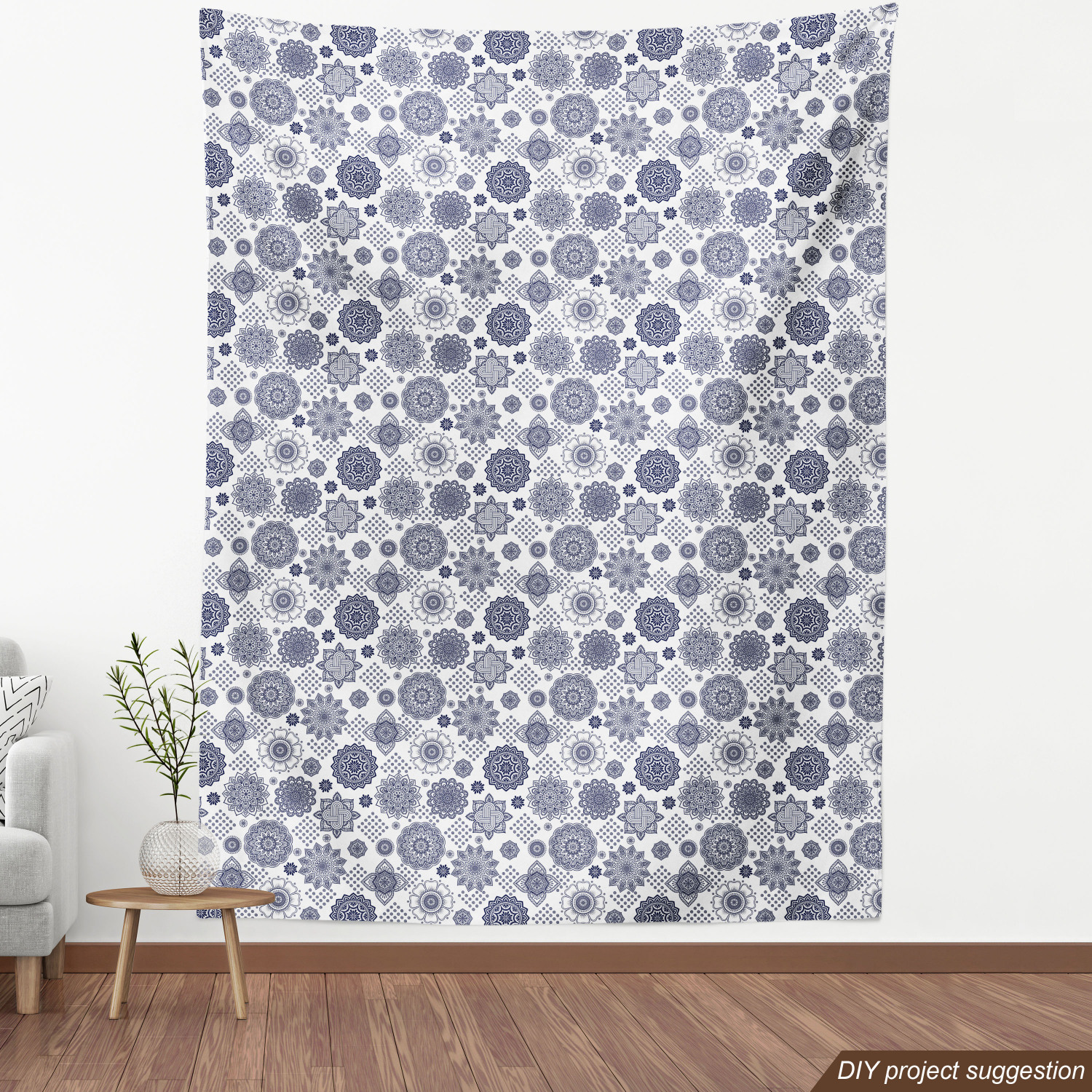 Ambesonne Oriental Pattern Fabric by the Yard Decorative Upholstery Home Accents - Picture 8 of 161