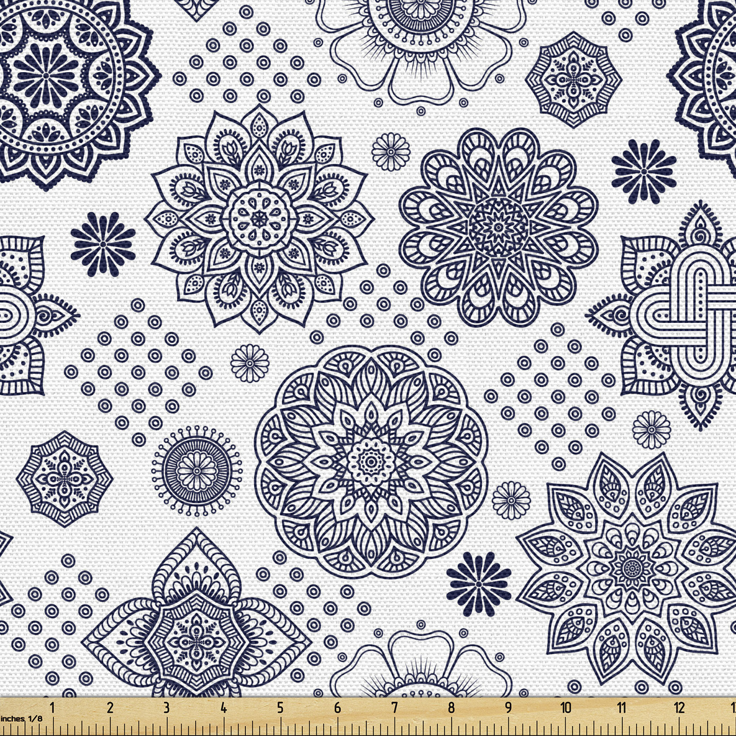 Ambesonne Oriental Pattern Fabric by the Yard Decorative Upholstery Home Accents - Picture 5 of 161