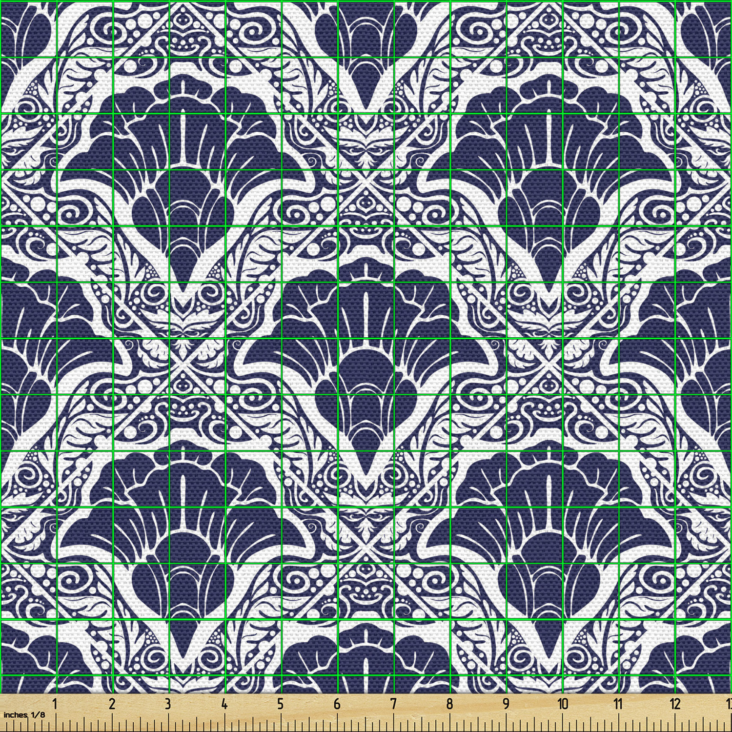 Ambesonne Oriental Pattern Fabric by the Yard Decorative Upholstery Home Accents - Picture 70 of 161