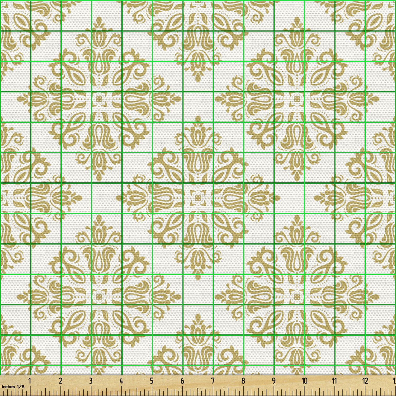 Ambesonne Oriental Pattern Fabric by the Yard Decorative Upholstery Home Accents - Picture 102 of 161