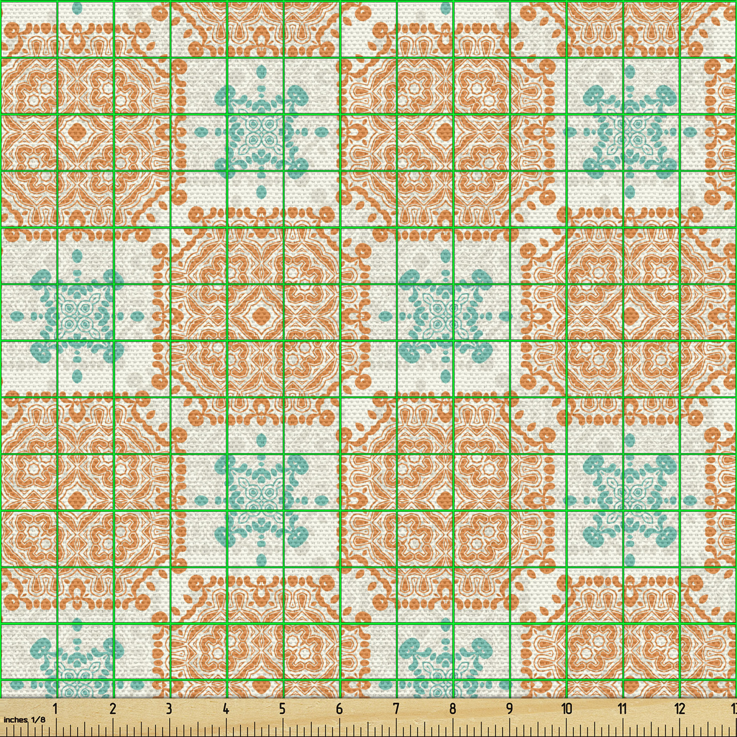 Ambesonne Oriental Pattern Fabric by the Yard Decorative Upholstery Home Accents - Picture 50 of 161