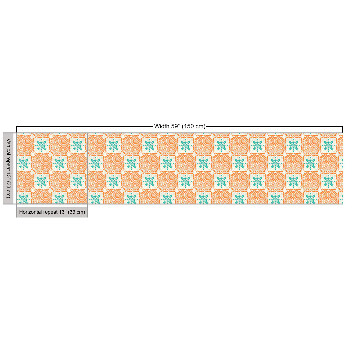 Ambesonne Oriental Pattern Fabric by the Yard Decorative Upholstery Home Accents - Picture 51 of 161