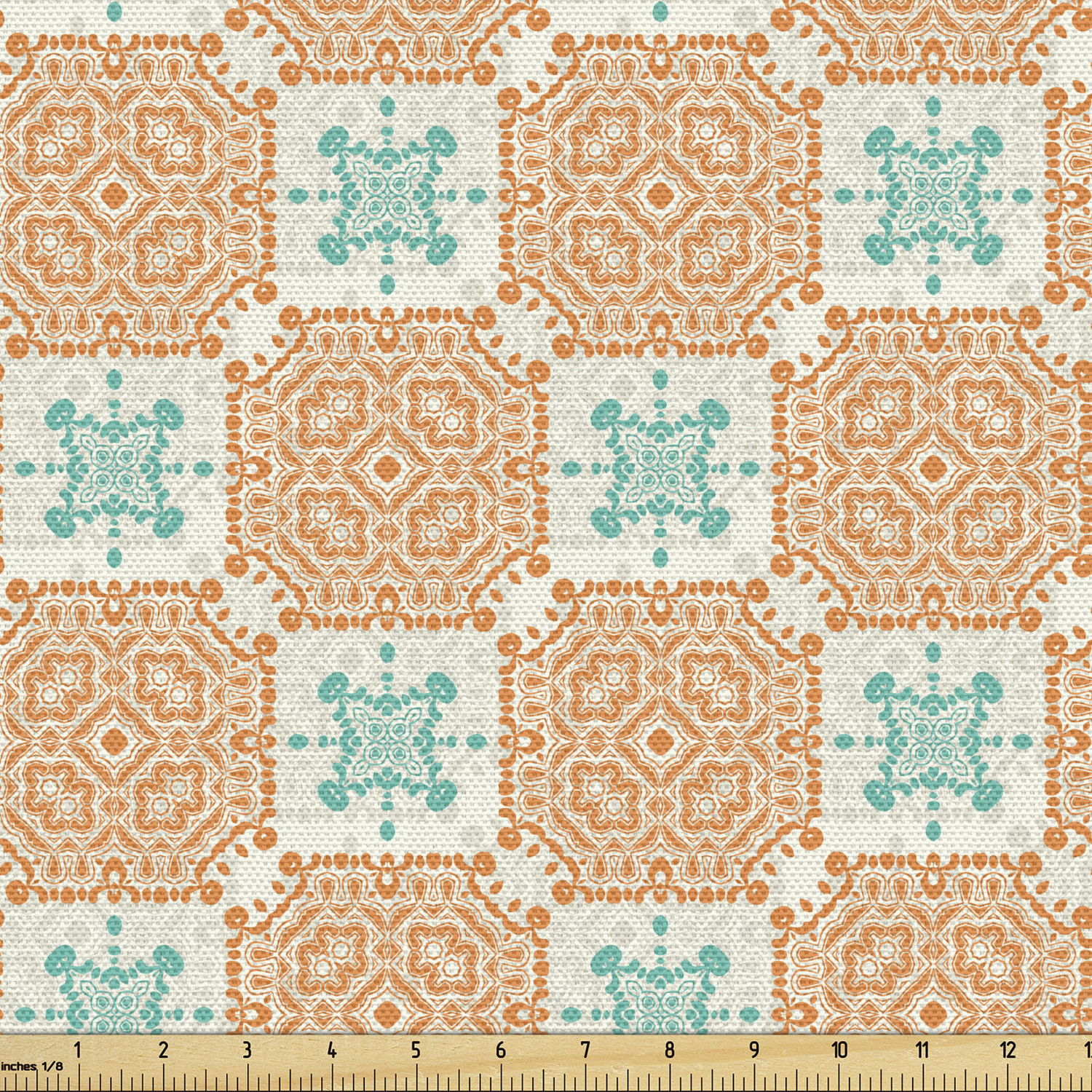 Ambesonne Oriental Pattern Fabric by the Yard Decorative Upholstery Home Accents - Picture 49 of 161