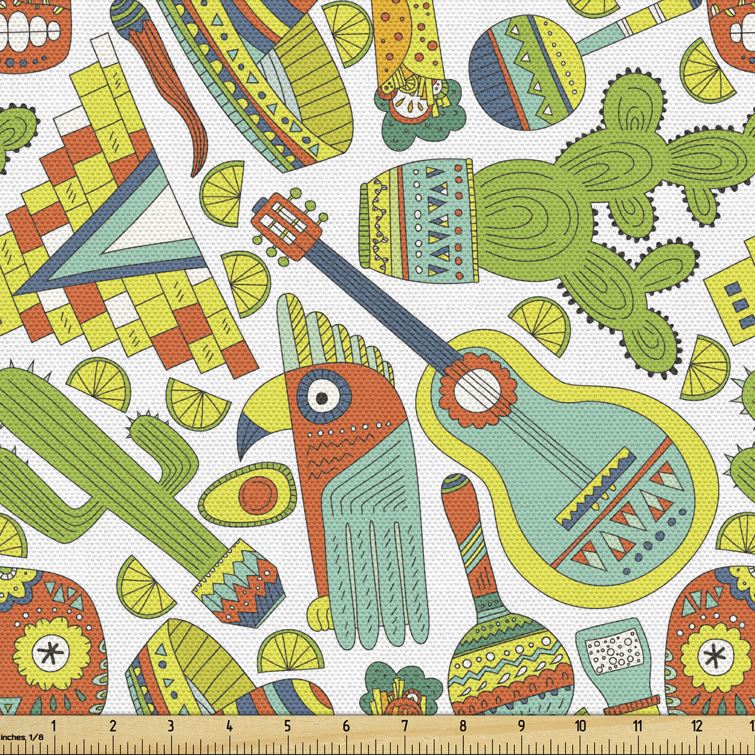 Fabric by The Yard Durable Upholstery Fabric for Home Accents Ambesonne - Picture 25 of 153