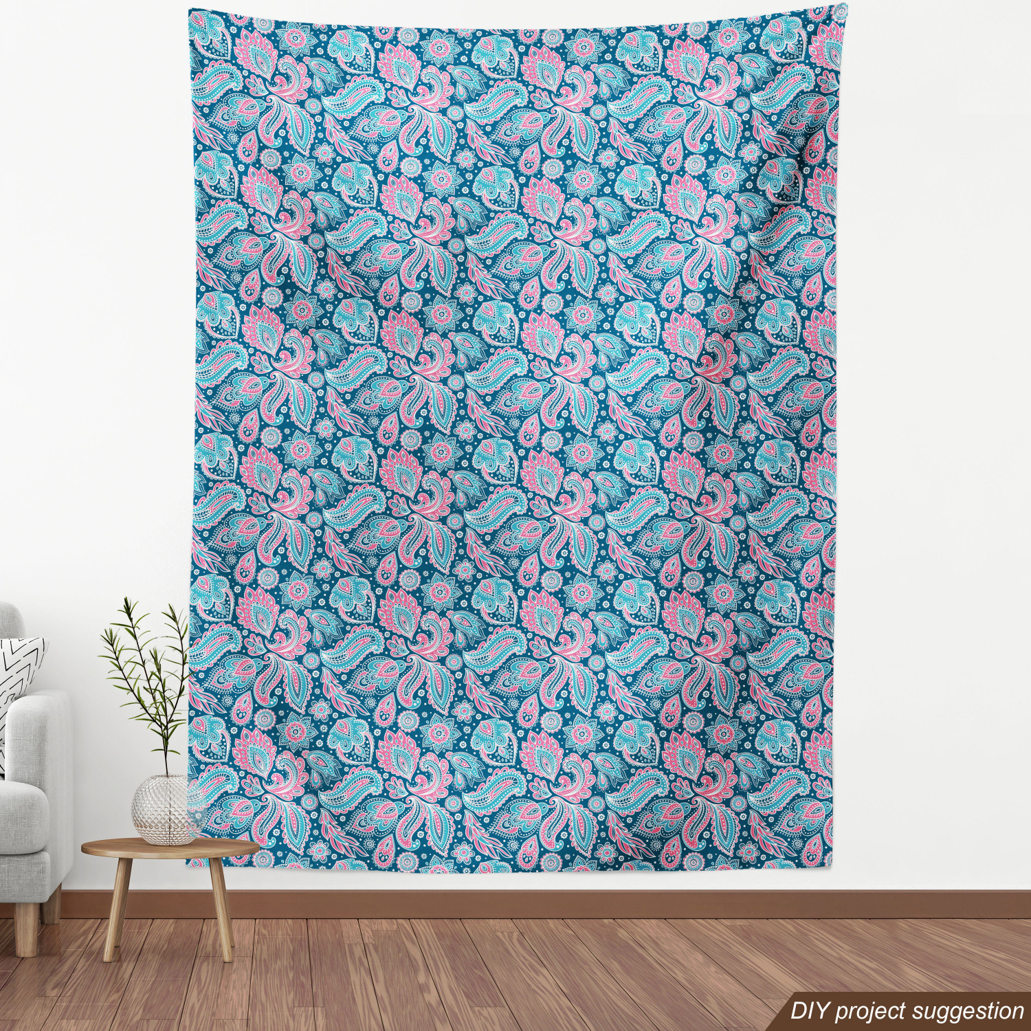Ambesonne Oriental Pattern Fabric by the Yard Decorative Upholstery Home Accents - Picture 12 of 161