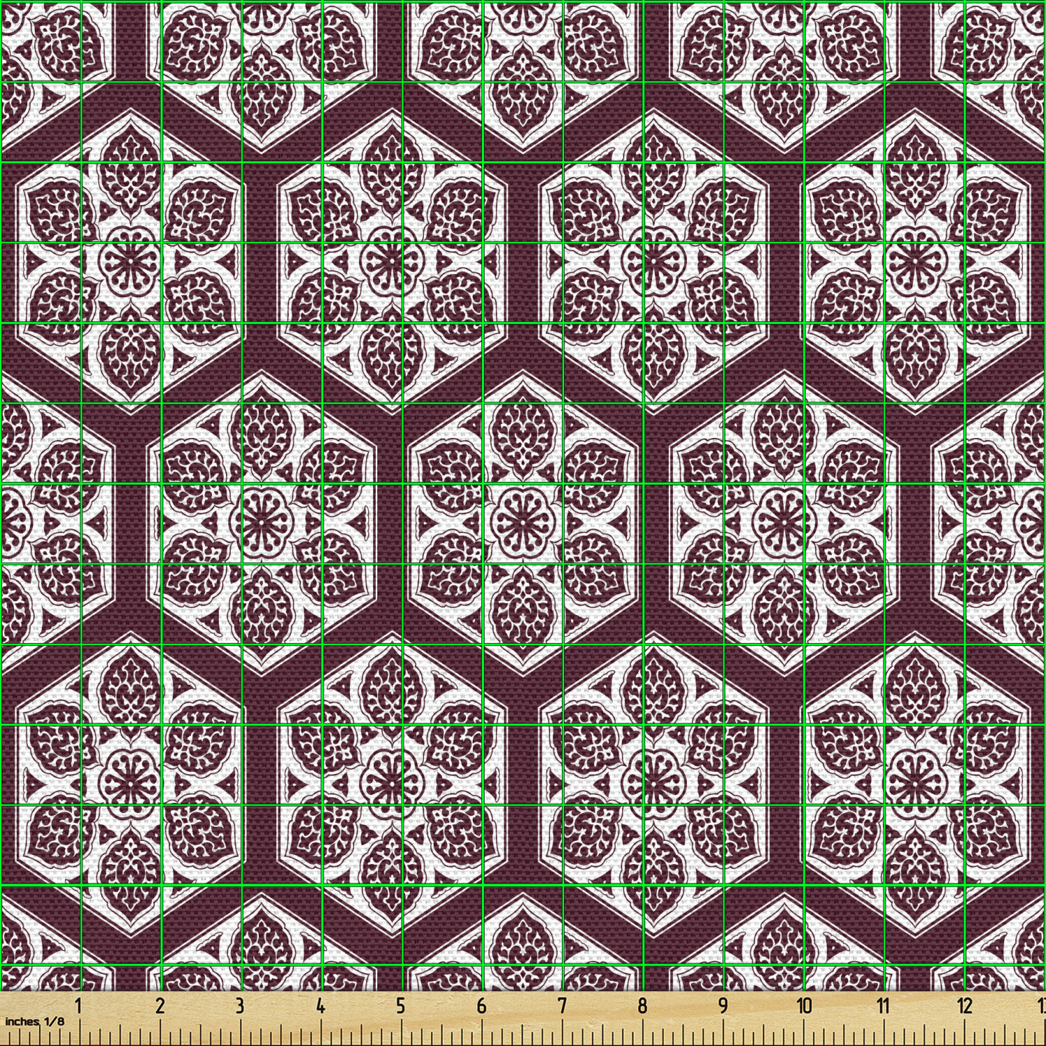 Ambesonne Oriental Pattern Fabric by the Yard Decorative Upholstery Home Accents - Picture 14 of 161