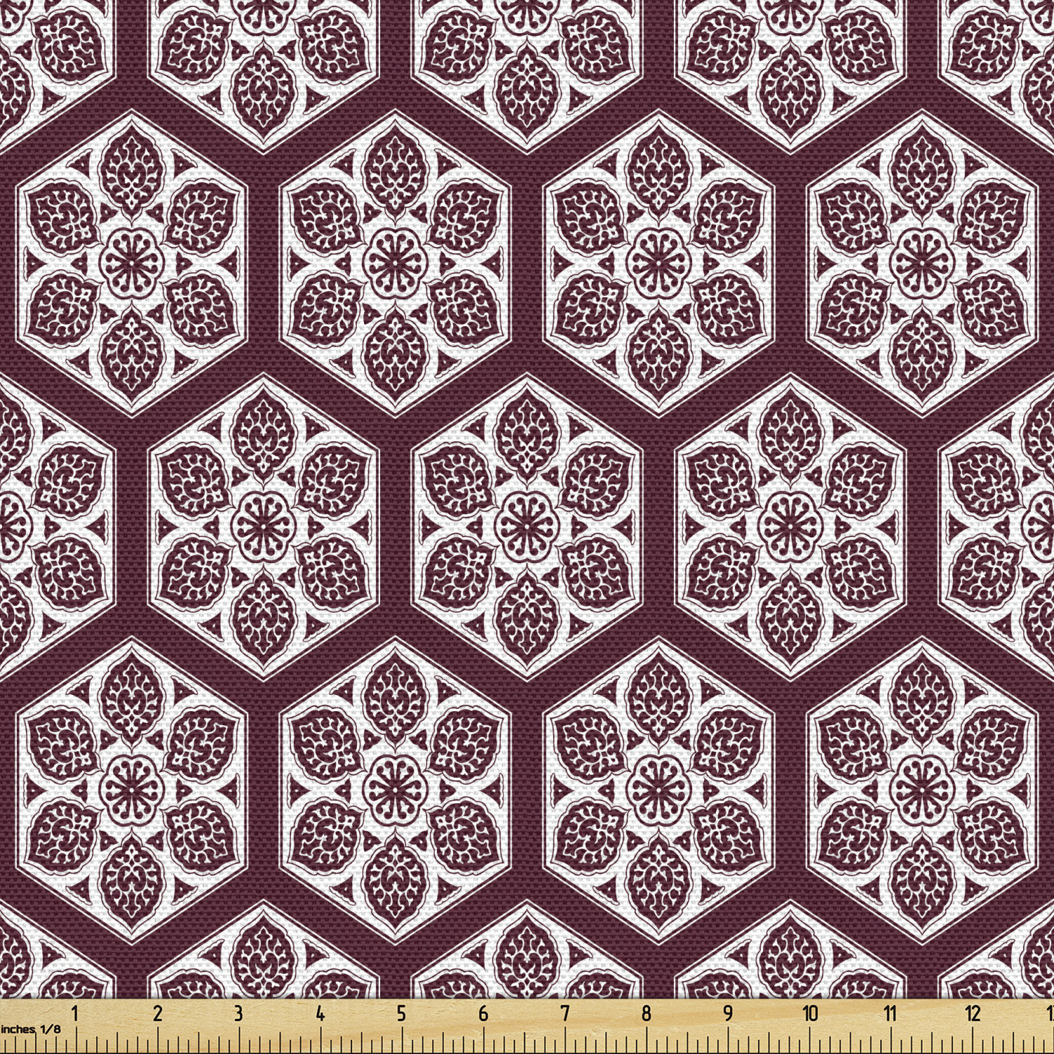 Ambesonne Oriental Pattern Fabric by the Yard Decorative Upholstery Home Accents - Picture 13 of 161