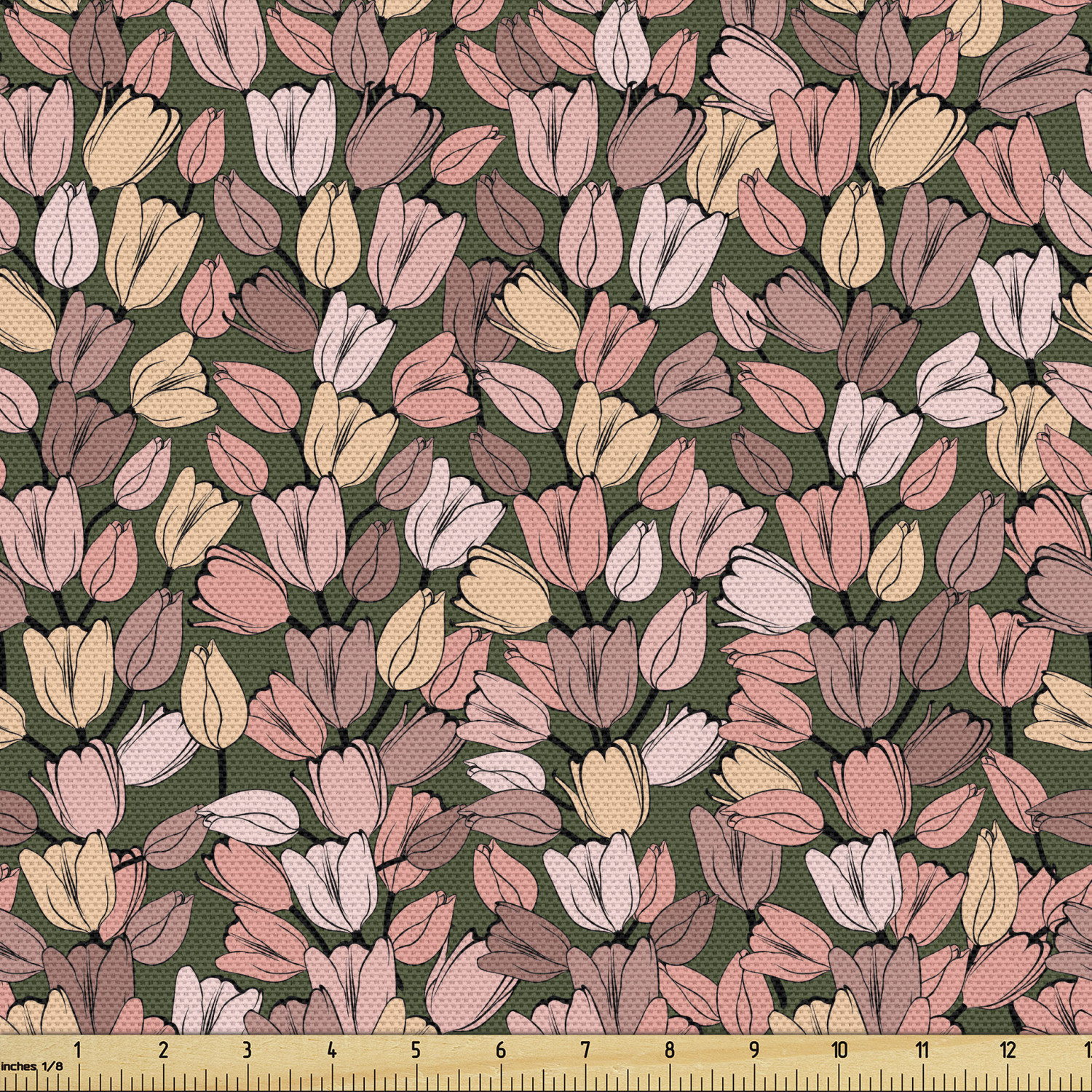 Ambesonne Spring Fabric by the Yard Decorative Upholstery Home Accents - Picture 93 of 164