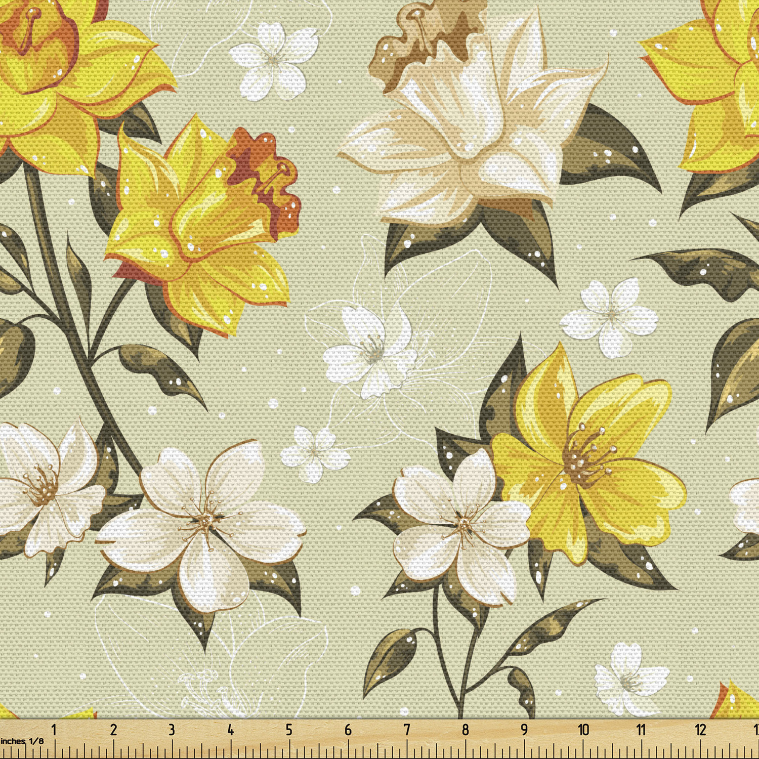 Ambesonne Spring Fabric by the Yard Decorative Upholstery Home Accents - Picture 29 of 164