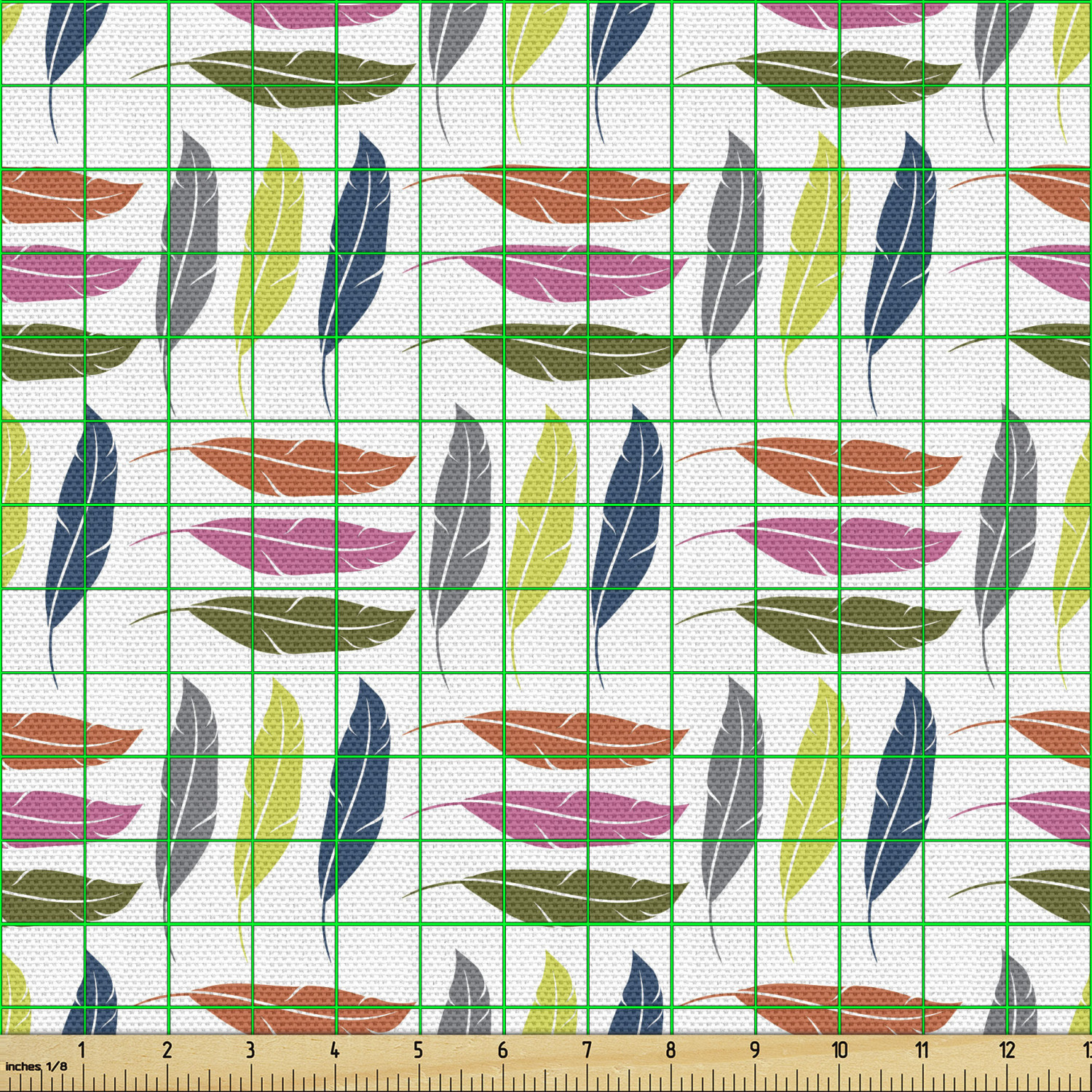 Ambesonne Feather Fabric by the Yard Decorative Upholstery Home Accents - Picture 34 of 160