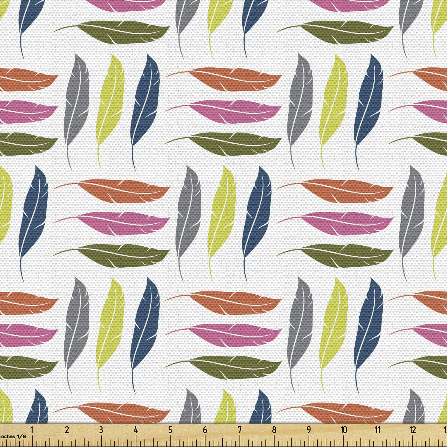 Ambesonne Feather Fabric by the Yard Decorative Upholstery Home Accents - Picture 33 of 160