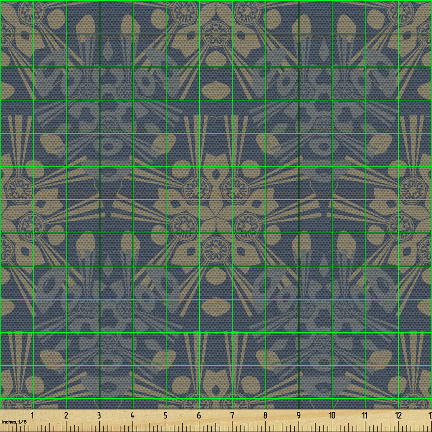 Ambesonne Oriental Pattern Fabric by the Yard Decorative Upholstery Home Accents - Picture 22 of 161