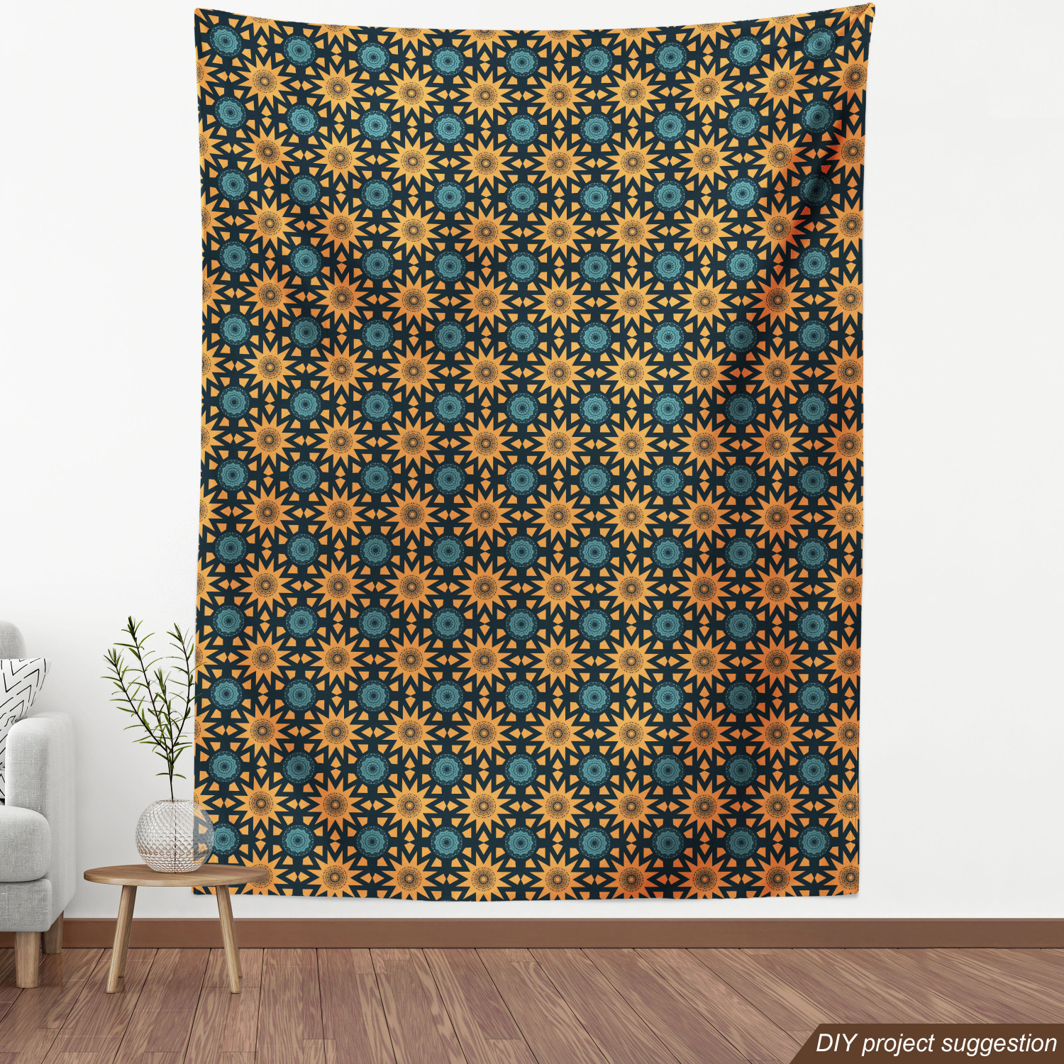 Ambesonne Oriental Pattern Fabric by the Yard Decorative Upholstery Home Accents - Picture 141 of 161