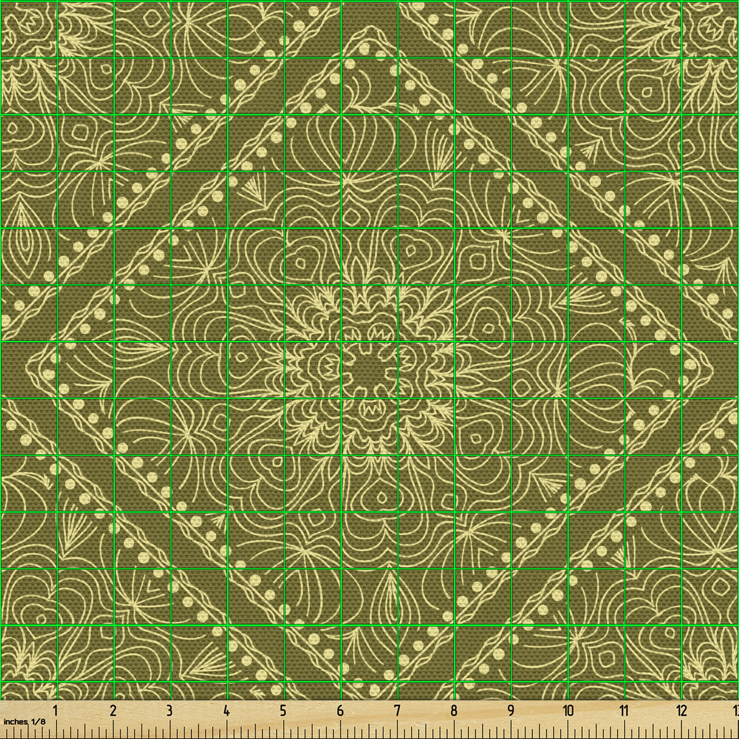 Ambesonne Oriental Pattern Fabric by the Yard Decorative Upholstery Home Accents - Picture 106 of 161