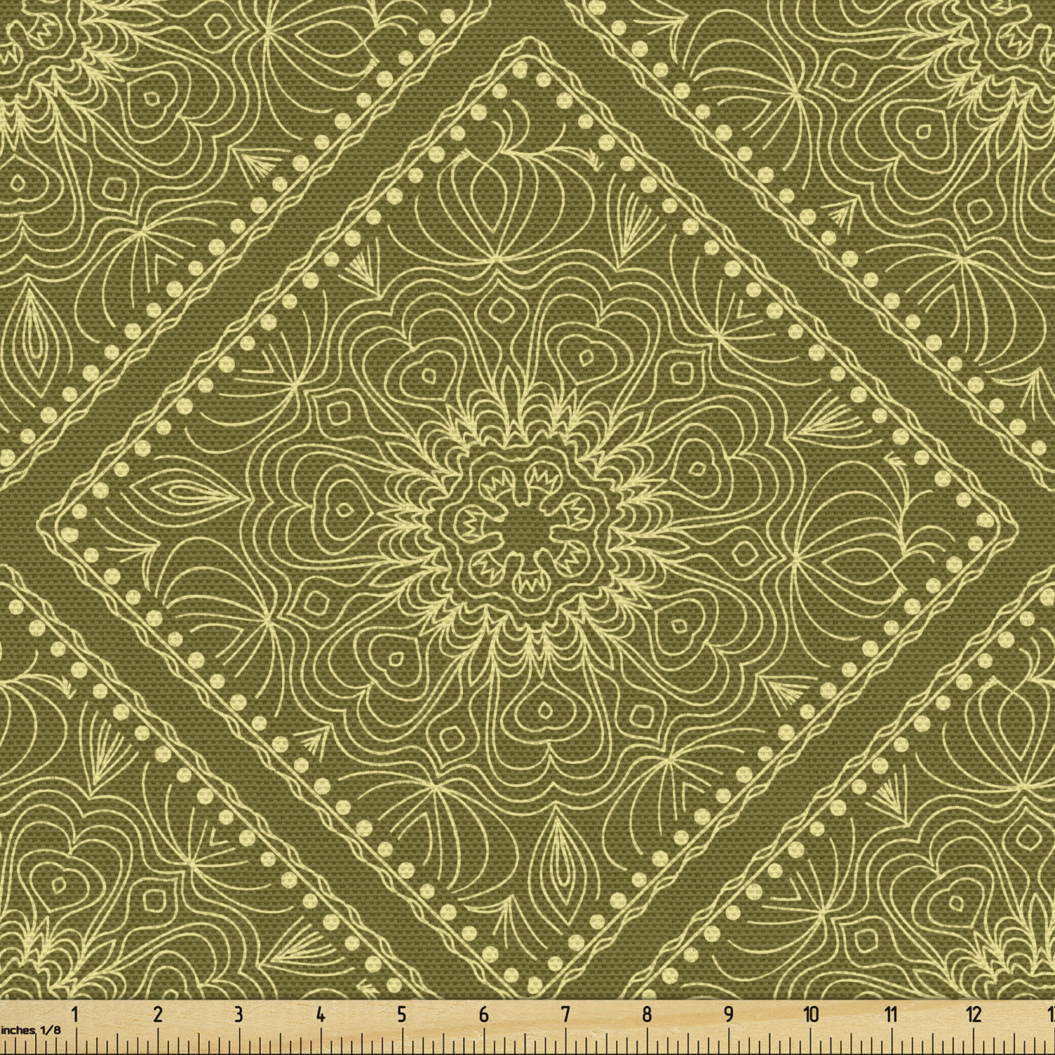 Ambesonne Oriental Pattern Fabric by the Yard Decorative Upholstery Home Accents - Picture 105 of 161
