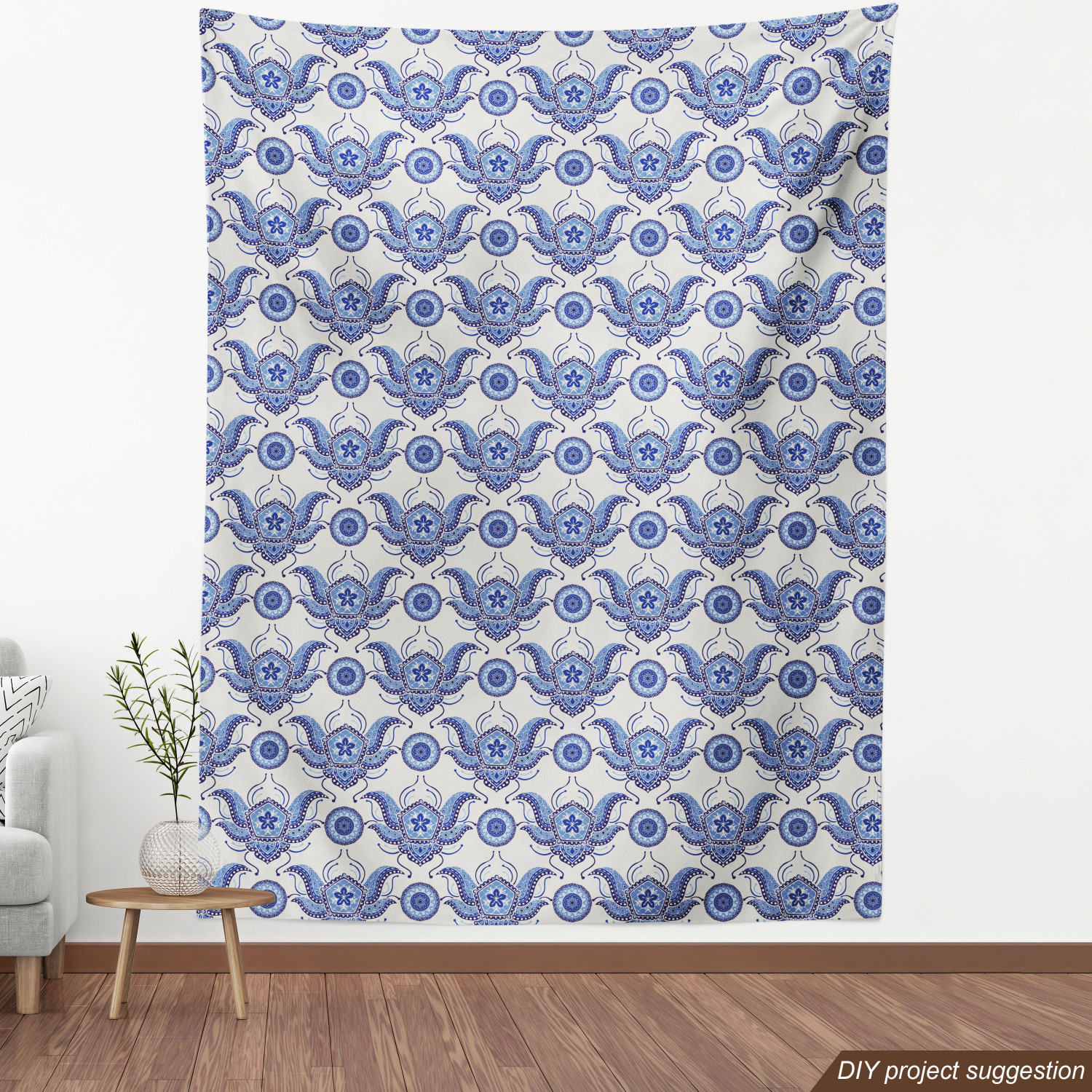 Ambesonne Oriental Pattern Fabric by the Yard Decorative Upholstery Home Accents - Picture 121 of 161
