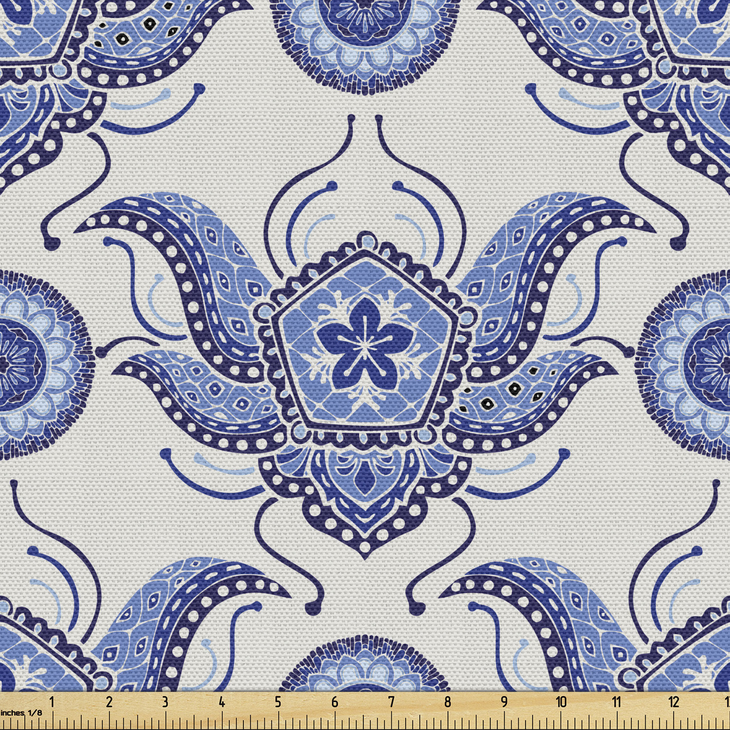 Ambesonne Oriental Pattern Fabric by the Yard Decorative Upholstery Home Accents - Picture 118 of 161