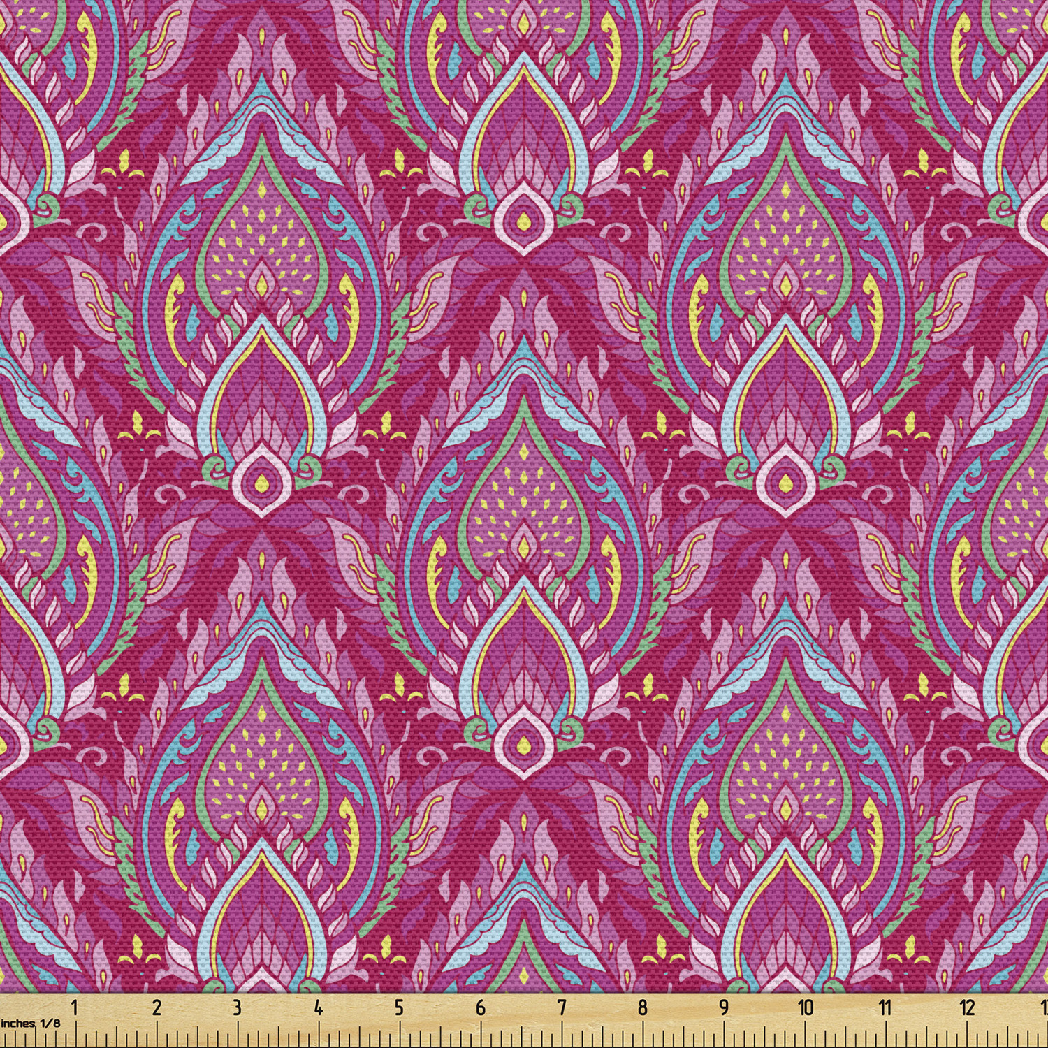 Ambesonne Oriental Pattern Fabric by the Yard Decorative Upholstery Home Accents - Picture 126 of 161