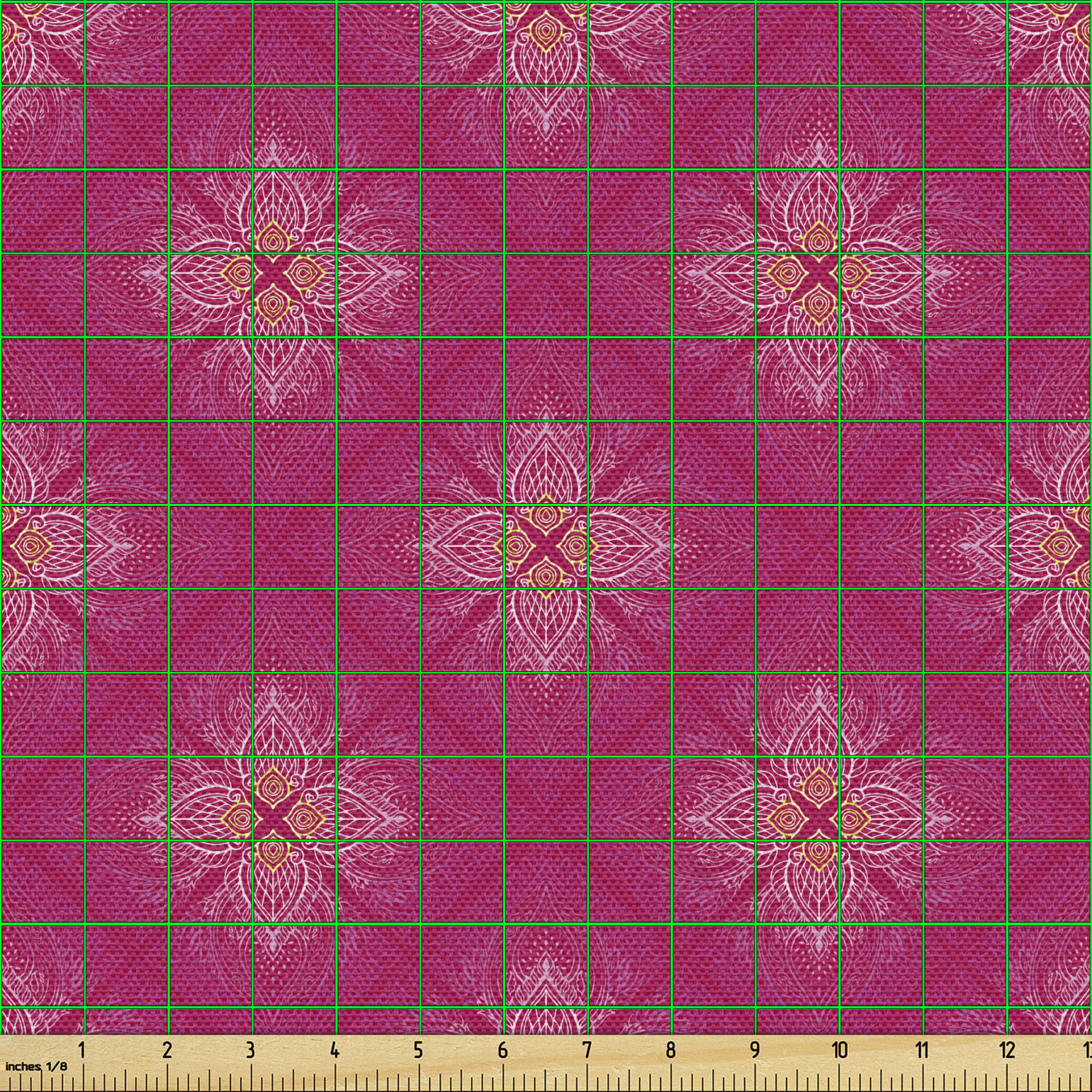 Ambesonne Oriental Pattern Fabric by the Yard Decorative Upholstery Home Accents - Picture 159 of 161