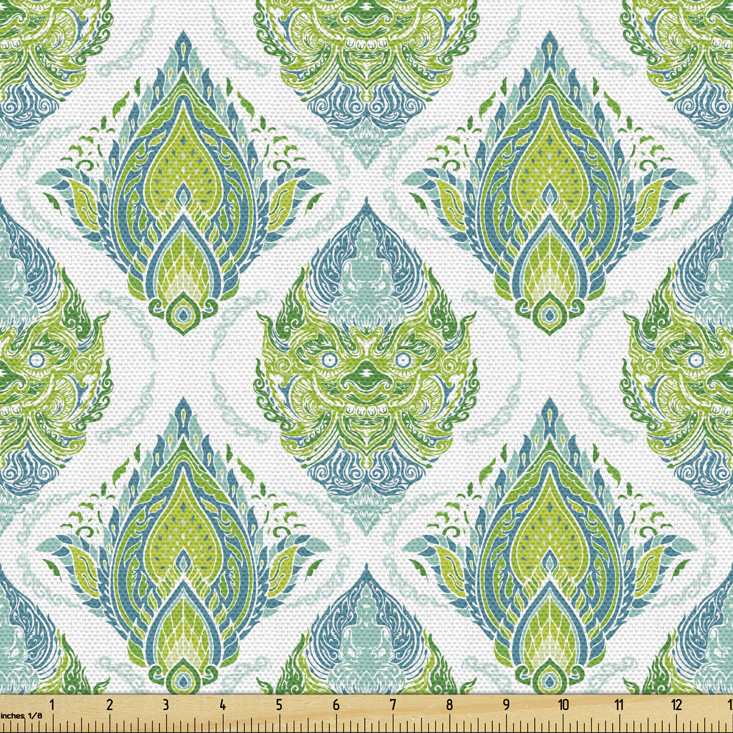Ambesonne Oriental Pattern Fabric by the Yard Decorative Upholstery Home Accents - Picture 154 of 161