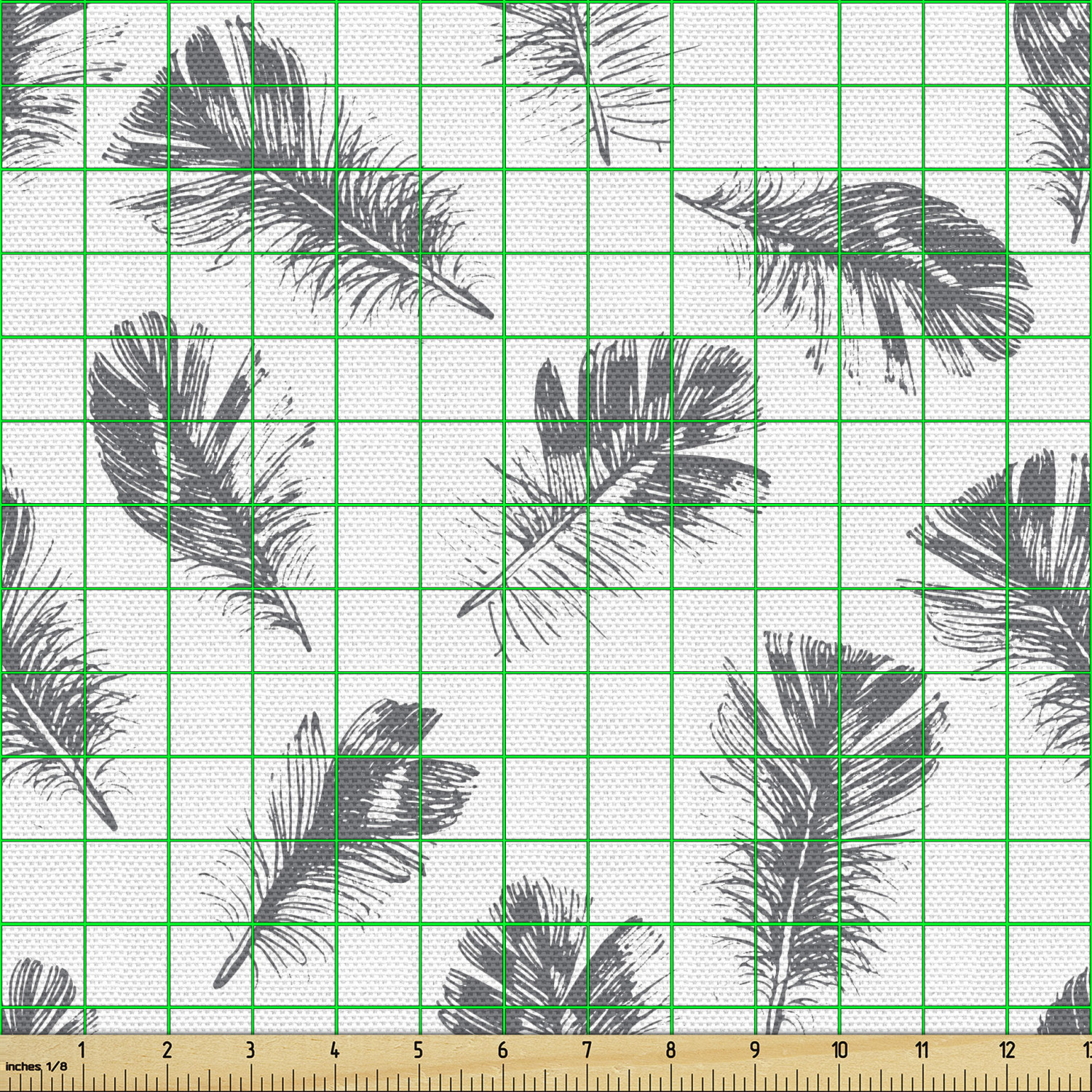 Ambesonne Feather Fabric by the Yard Decorative Upholstery Home Accents - Picture 66 of 160
