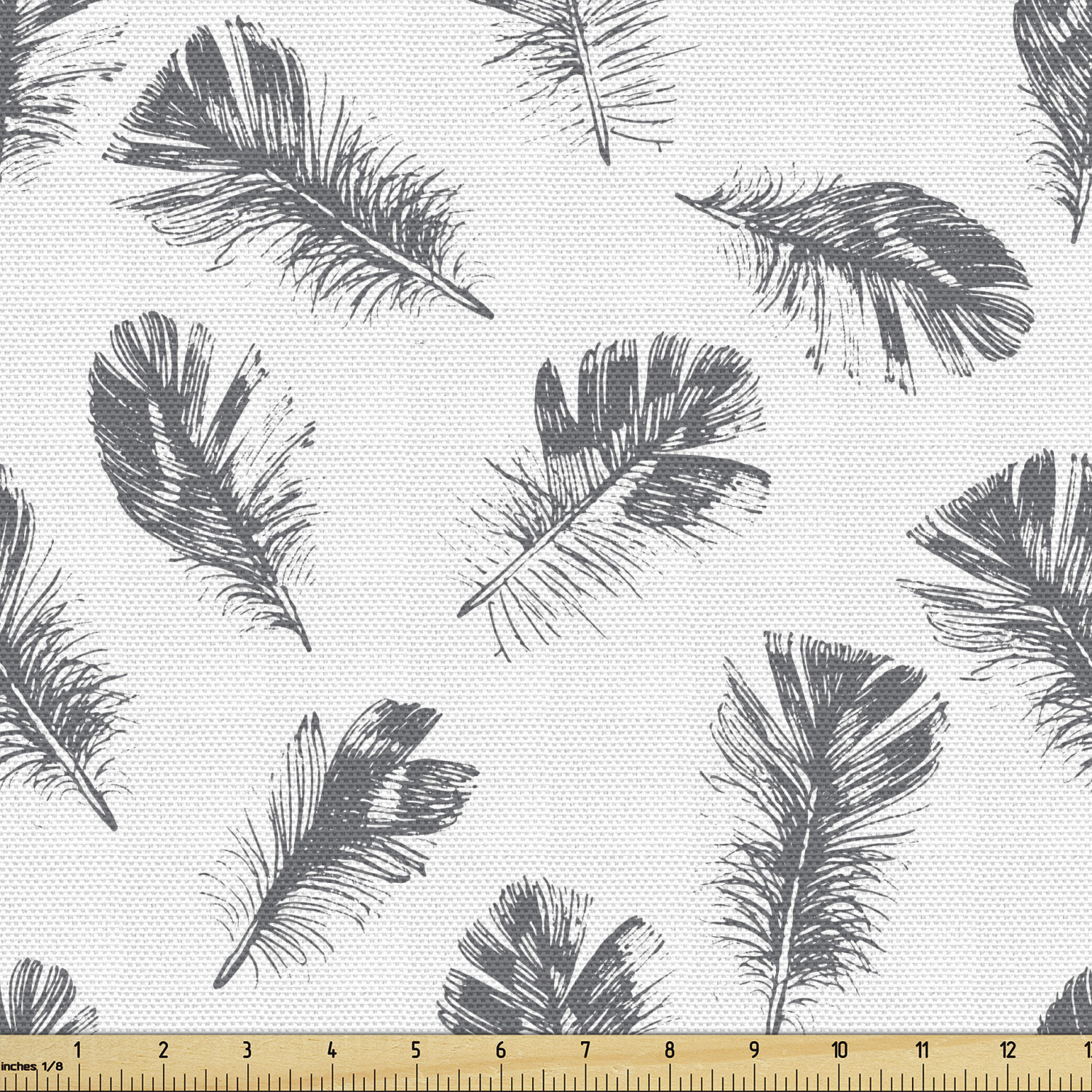 Ambesonne Feather Fabric by the Yard Decorative Upholstery Home Accents - Picture 65 of 160