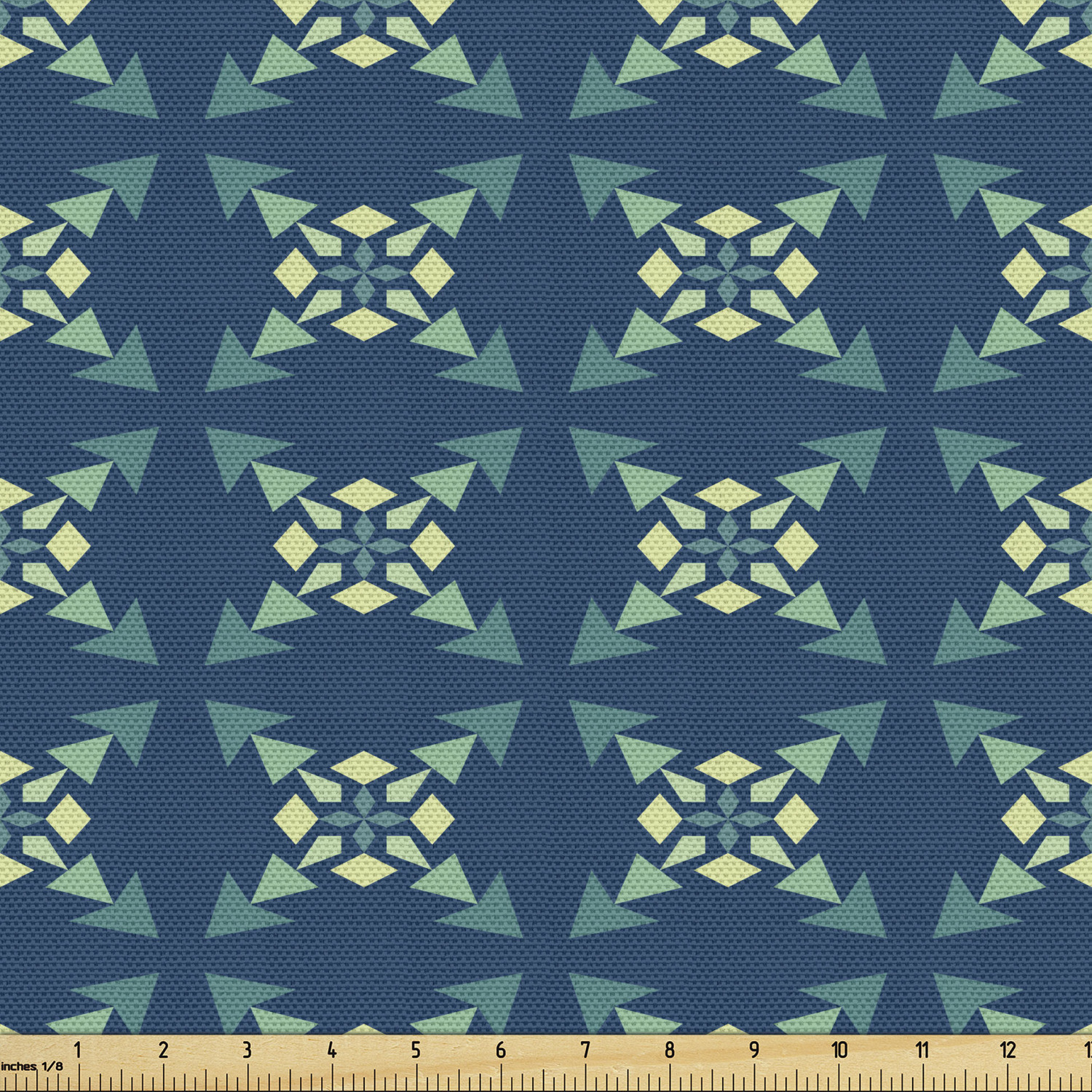 Ambesonne Geometric Scene Fabric by the Yard Decorative Upholstery Home Accents