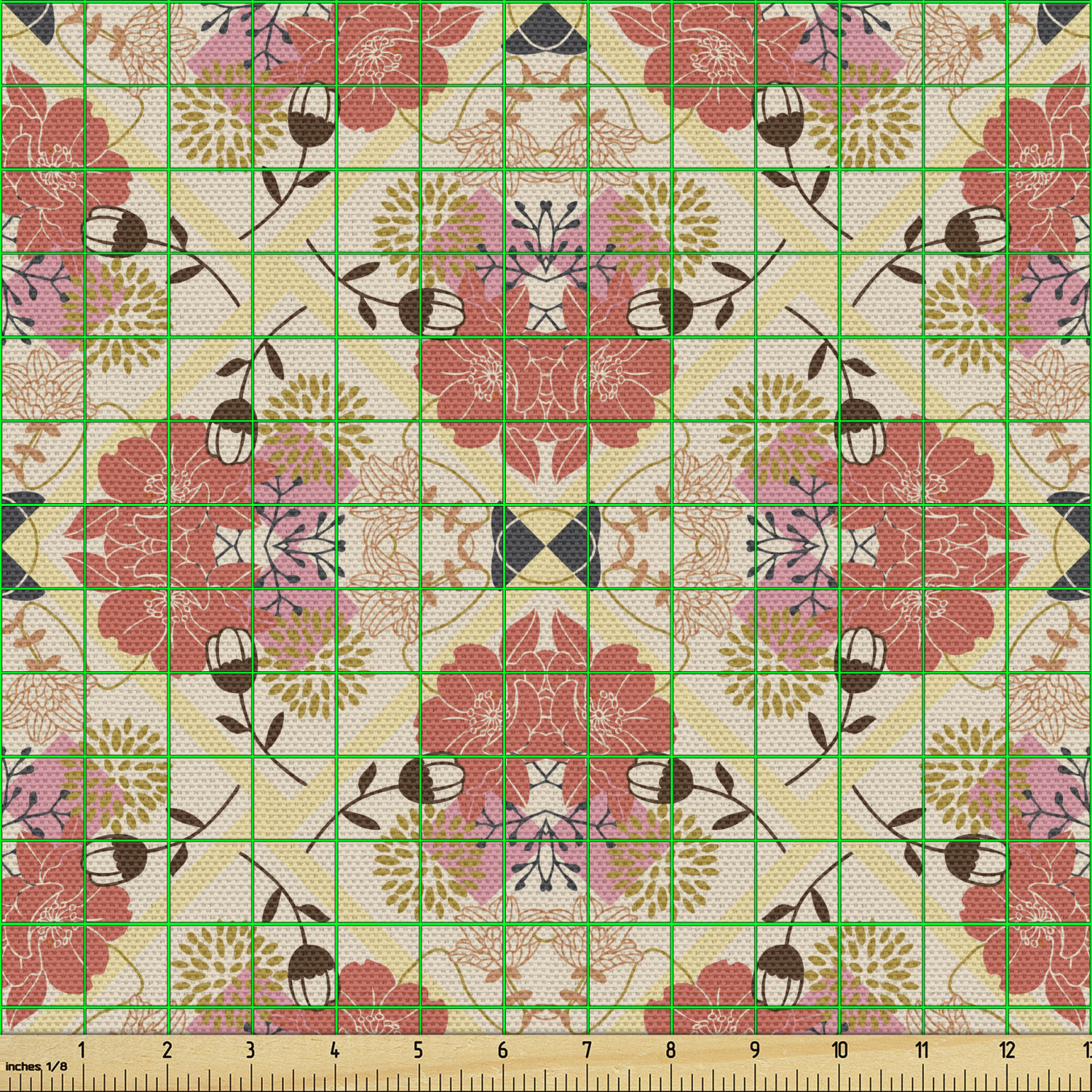 Ambesonne Fabric by The Yard Polyester Upholstery and Fabric for Home Accent - Picture 126 of 128