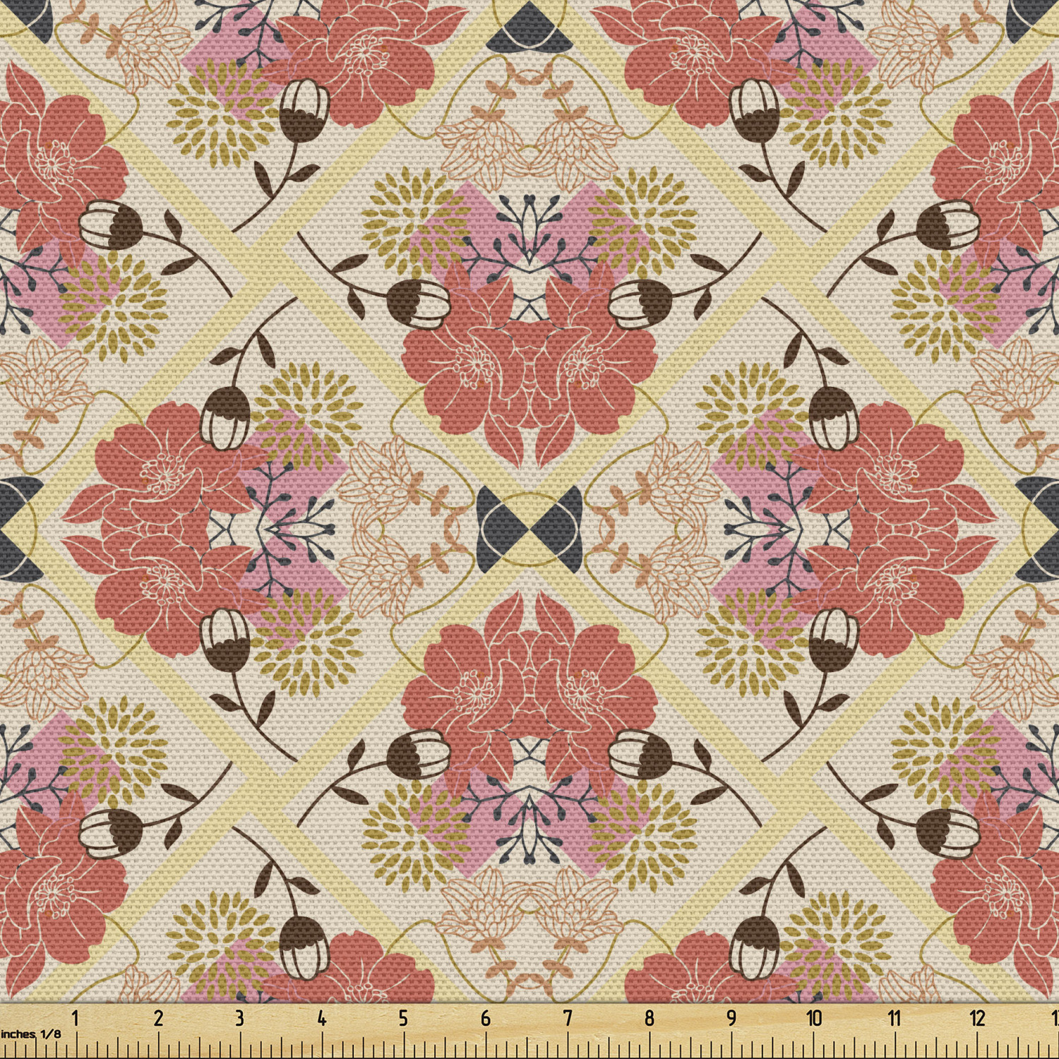 Ambesonne Fabric by The Yard Polyester Upholstery and Fabric for Home Accent - Picture 125 of 128