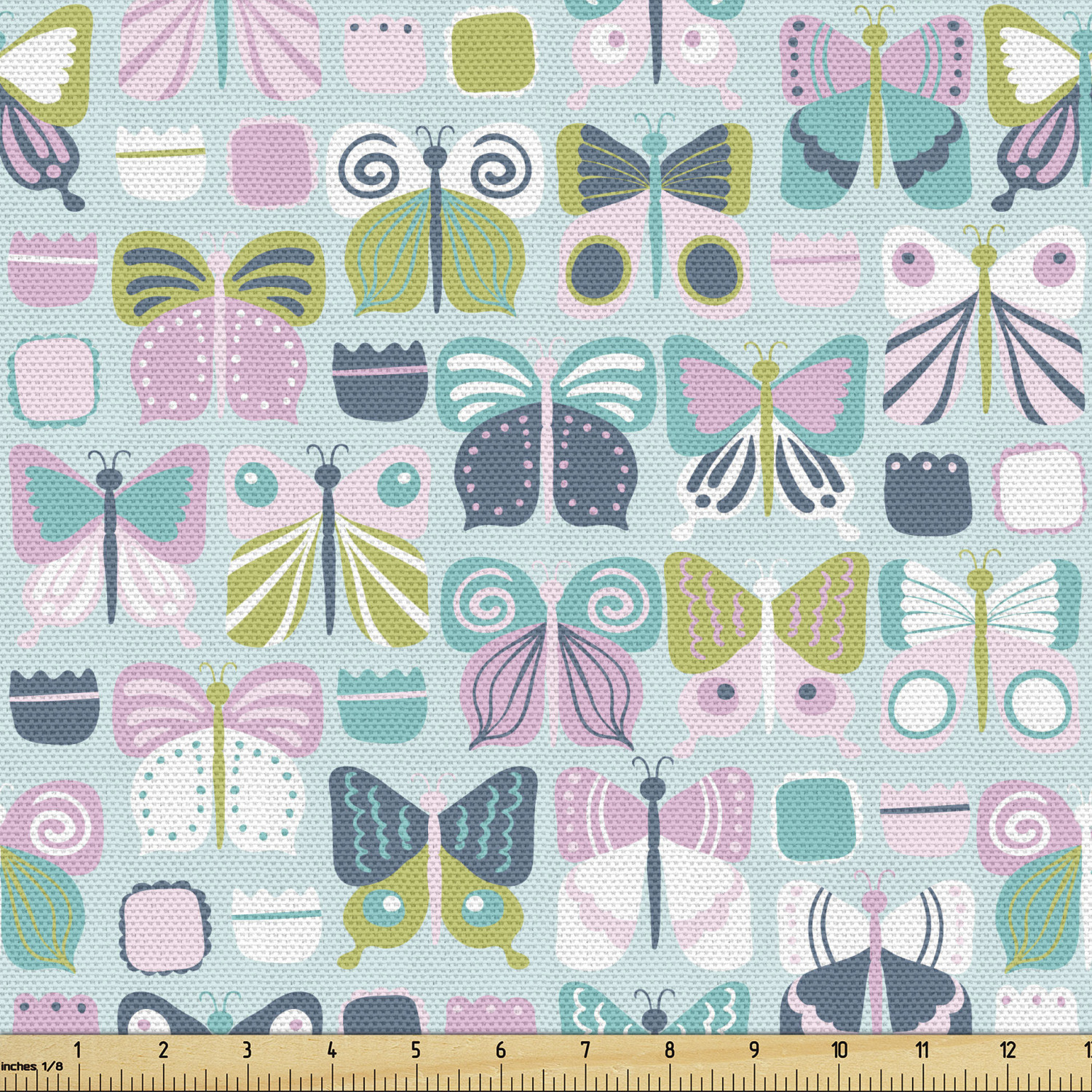 Fabric by The Yard Polyester Upholstery and Fabric for Home Accent Ambesonne - Picture 143 of 150