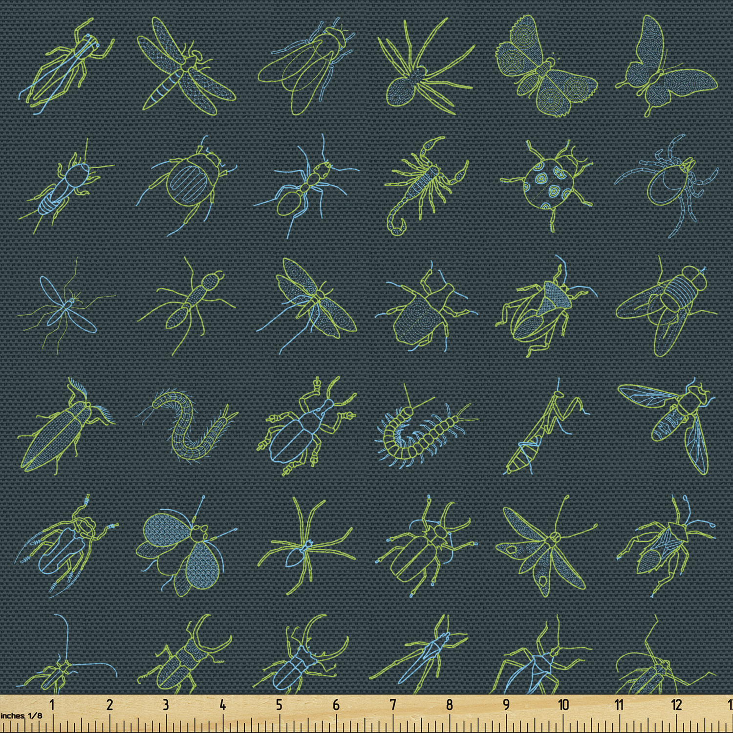 Fabric by The Yard Polyester Upholstery and Fabric for Home Accent Ambesonne - Picture 47 of 150
