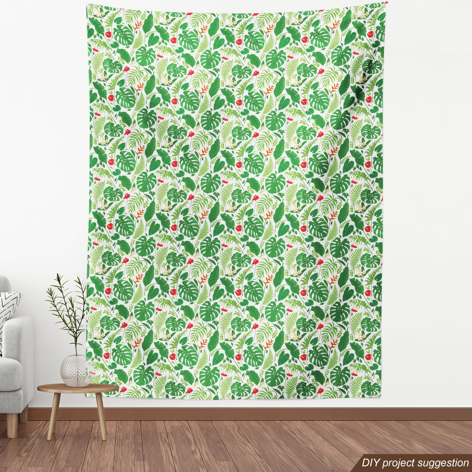 Ambesonne Botanical Design Fabric by the Yard Decorative Upholstery Home Accents - Picture 141 of 153