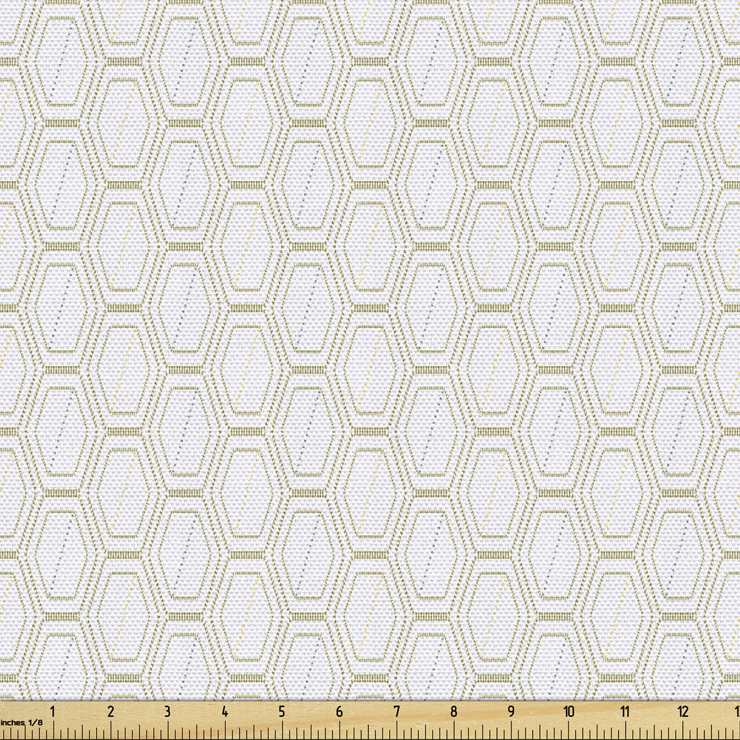 Ambesonne Geometric Scene Fabric by the Yard Decorative Upholstery Home Accents