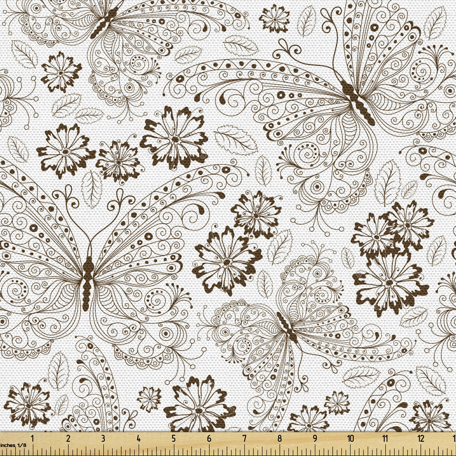 Ambesonne Botanical Design Fabric by the Yard Decorative Upholstery Home Accents - Picture 18 of 153