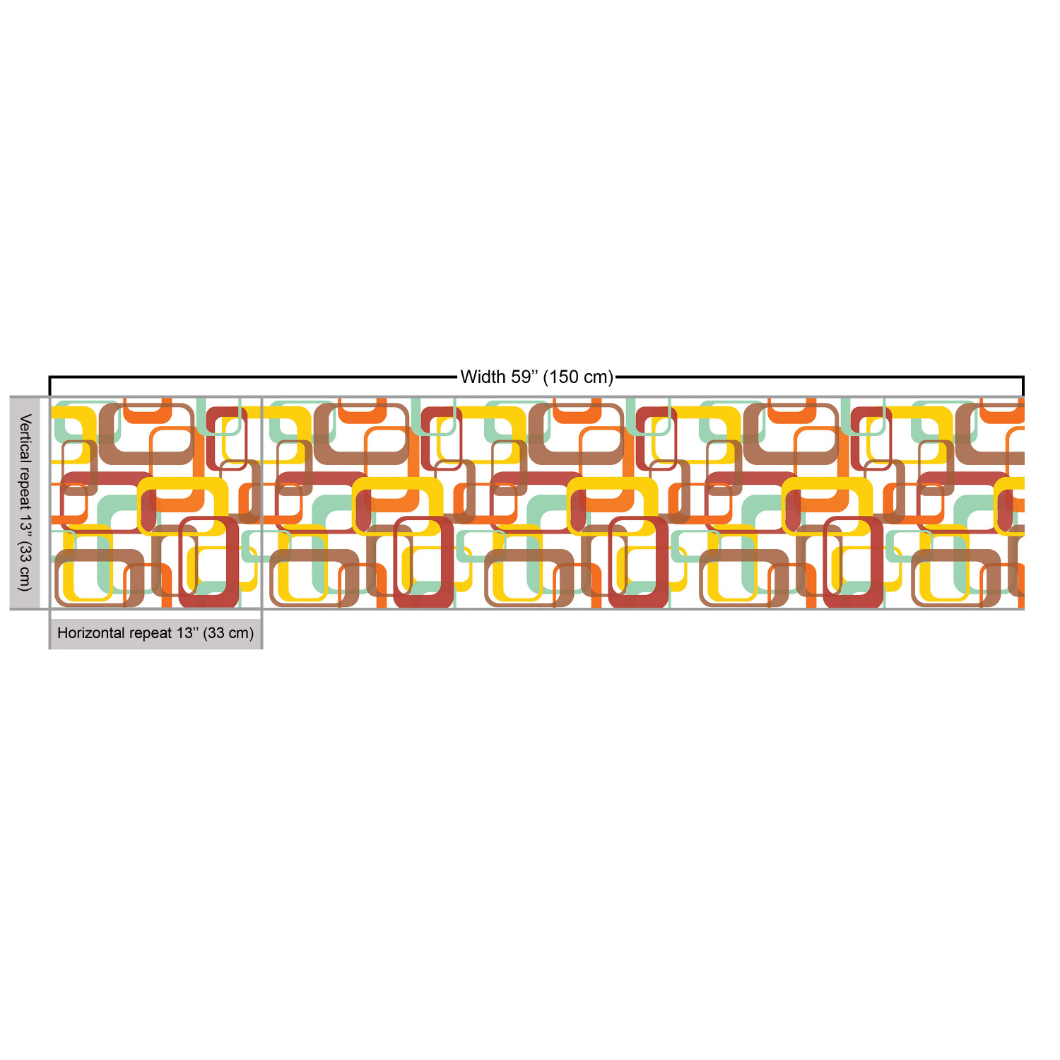 Ambesonne Geometric Scene Fabric by the Yard Decorative Upholstery Home Accents