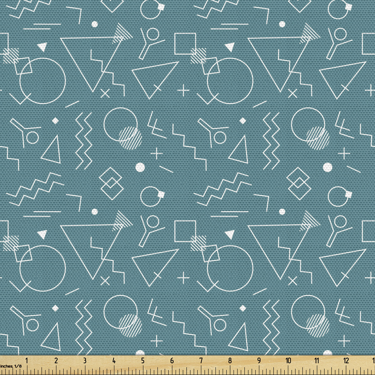 Ambesonne Geometric Scene Fabric by the Yard Decorative Upholstery Home Accents