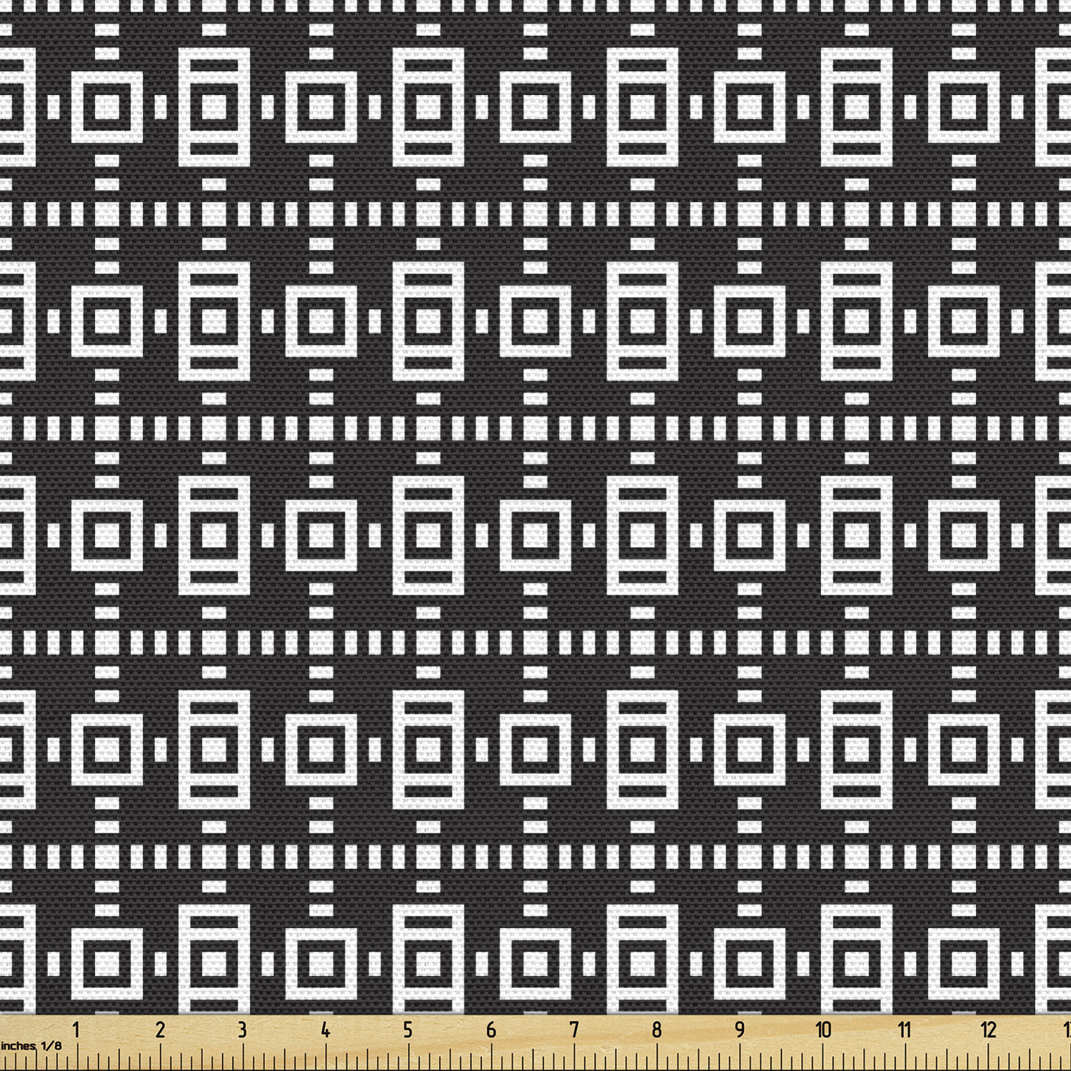 Ambesonne Geometric Scene Fabric by the Yard Decorative Upholstery Home Accents