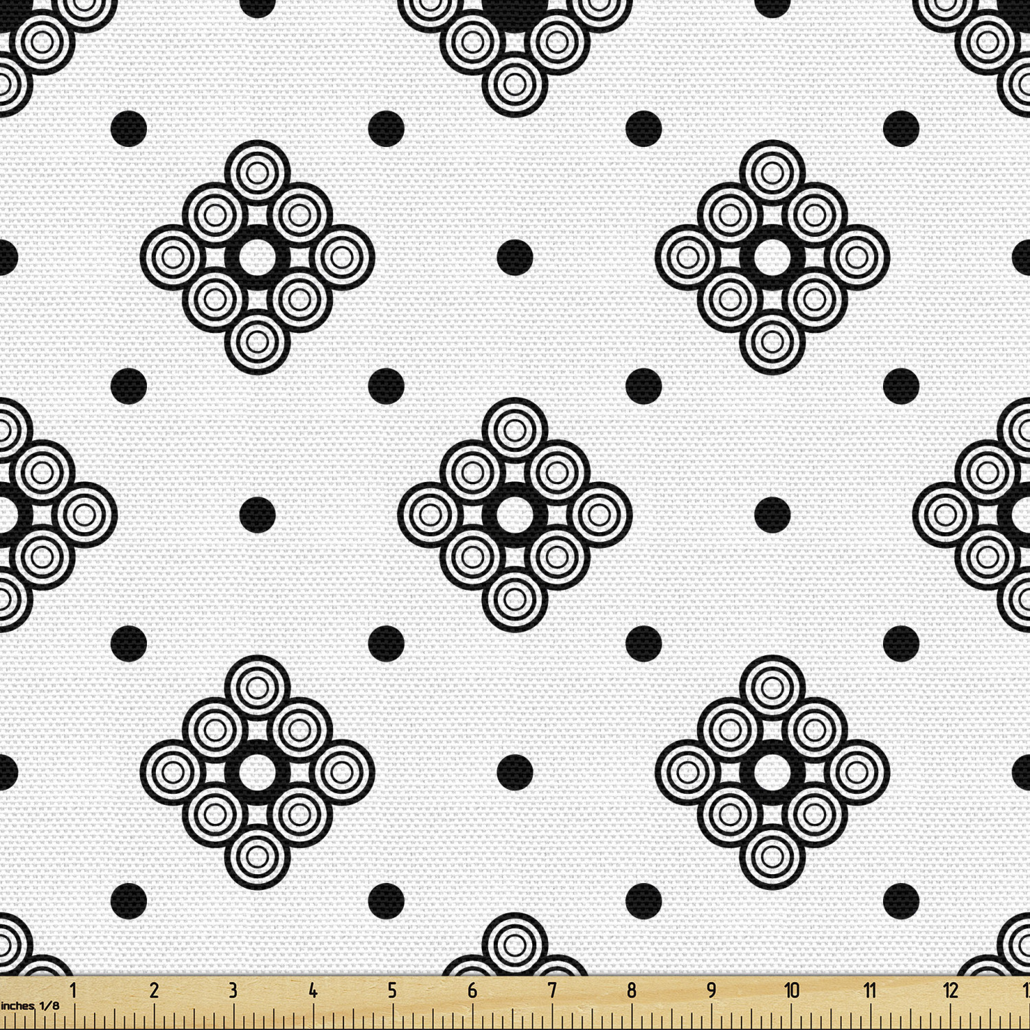 Ambesonne Geometric Scene Fabric by the Yard Decorative Upholstery Home Accents