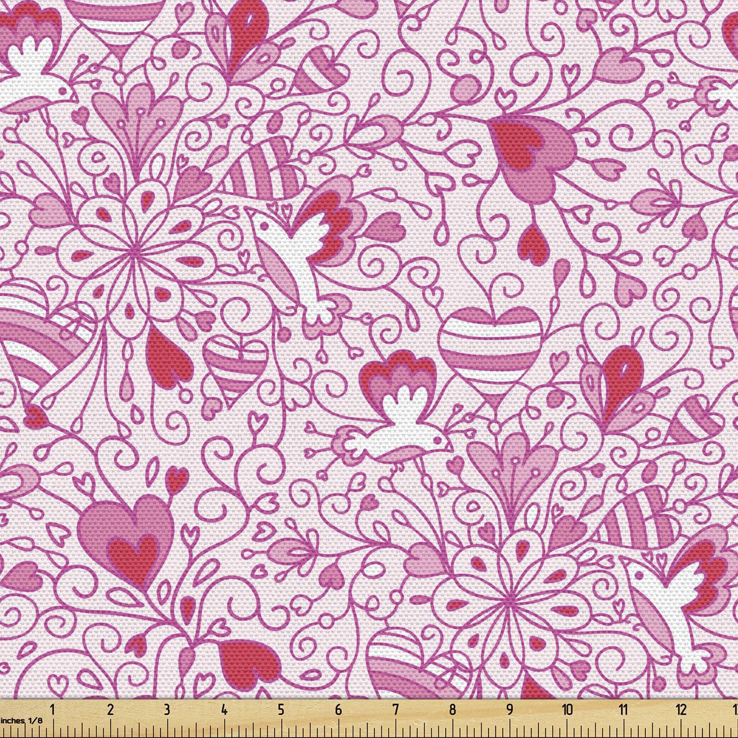 Ambesonne Botanical Design Fabric by the Yard Decorative Upholstery Home Accents - Picture 74 of 153
