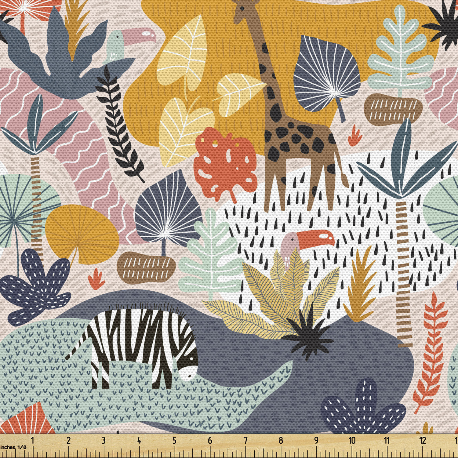 Fabric by The Yard Upholstery Fabric for Home Decorative by Ambesonne - Picture 89 of 152