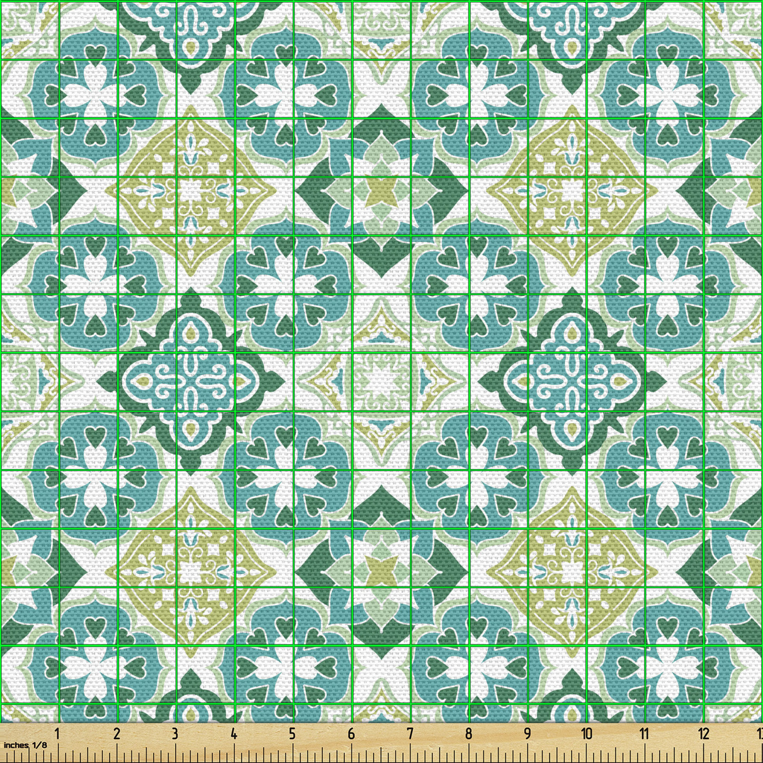 Acentos para el hogar tapicería decorativa de tela verde Ambesonne - Imagen 62 de 164