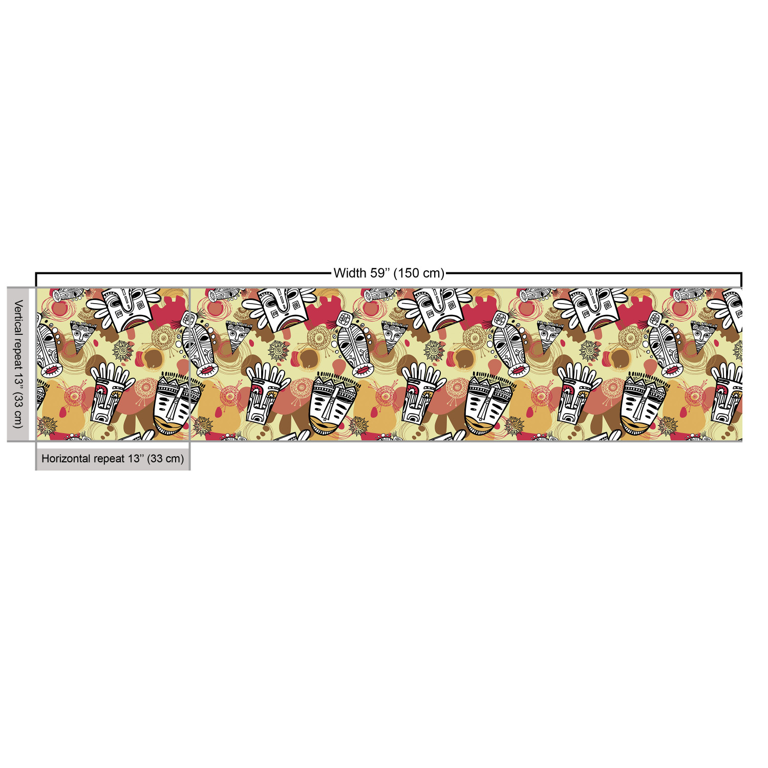 Ambesonne Tribal Fabric by the Yard Decorative Upholstery Home Accents - Picture 7 of 164